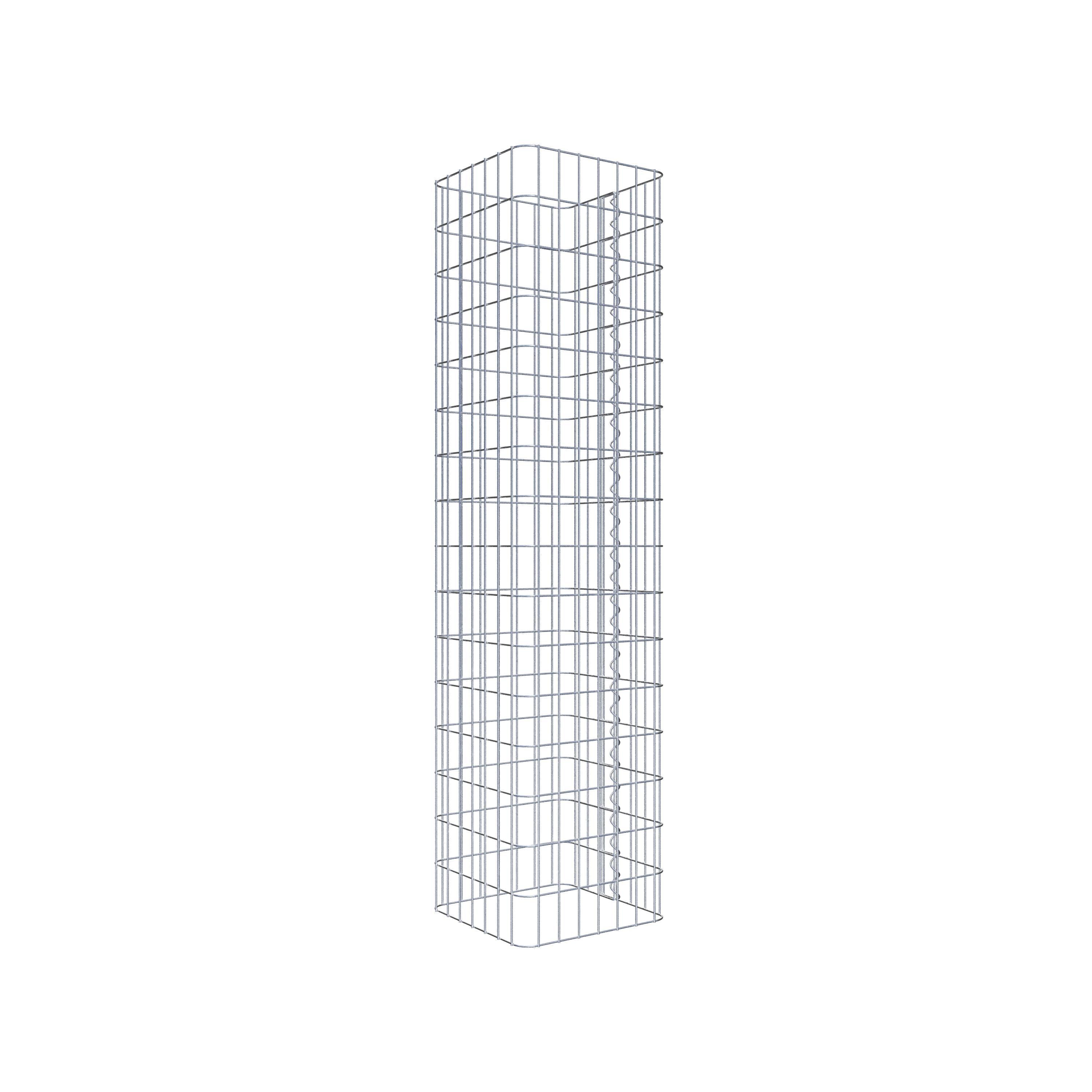 Gabion column 37 x 37 cm, MW 5 x 10 cm square