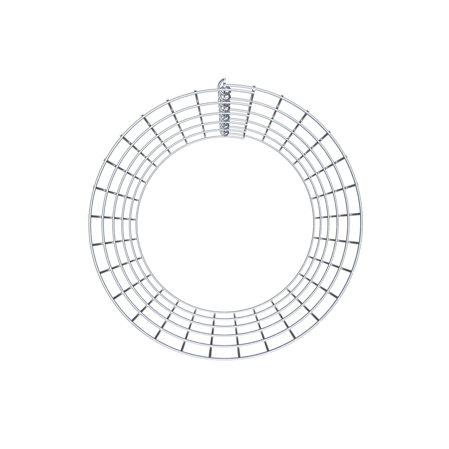 Coluna de gabião com diâmetro de 47 cm, malha redonda de 5 x 10 cm