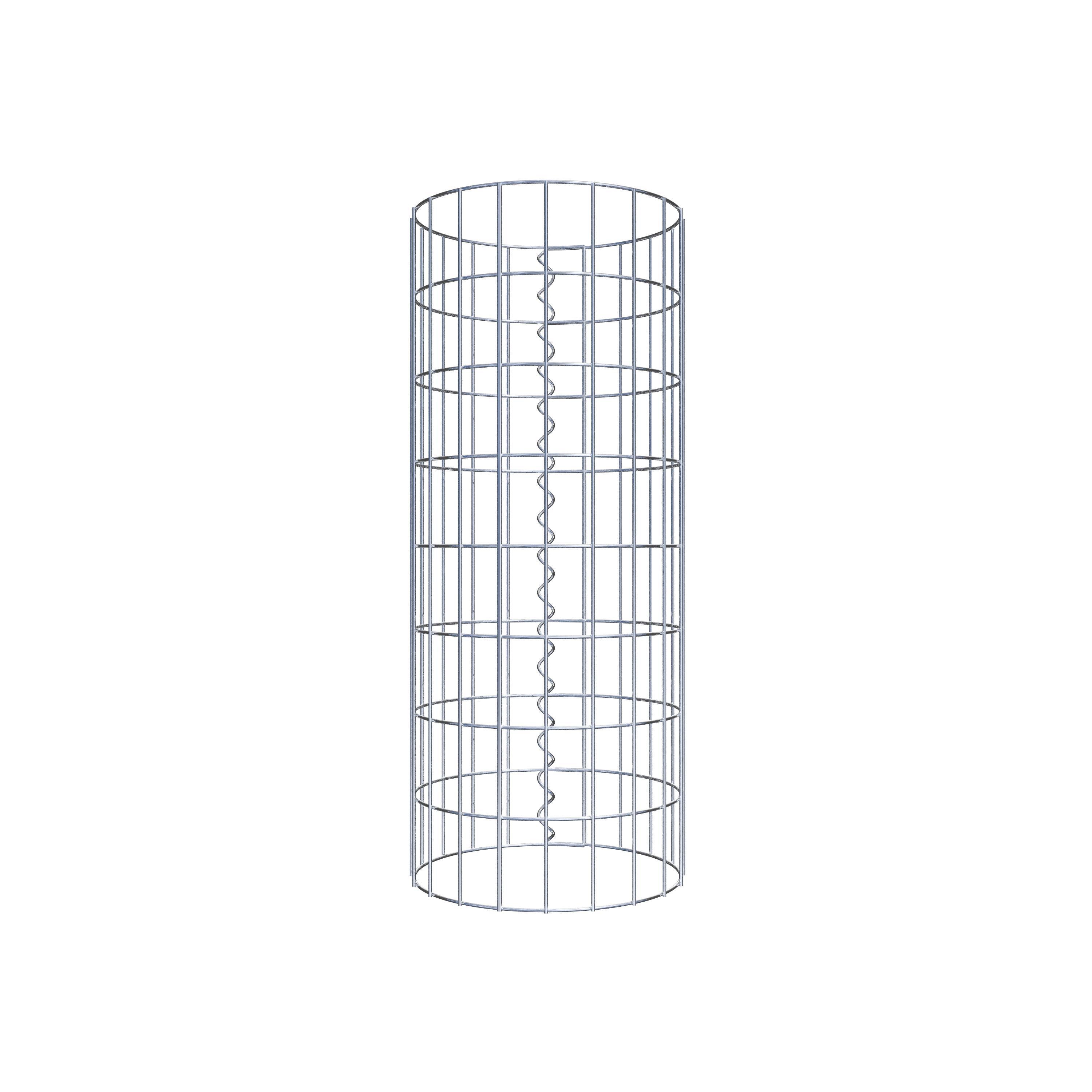 Coluna de gabião redonda 32 cm de diâmetro, 80 cm de altura, malhagem 5 cm x 10 cm