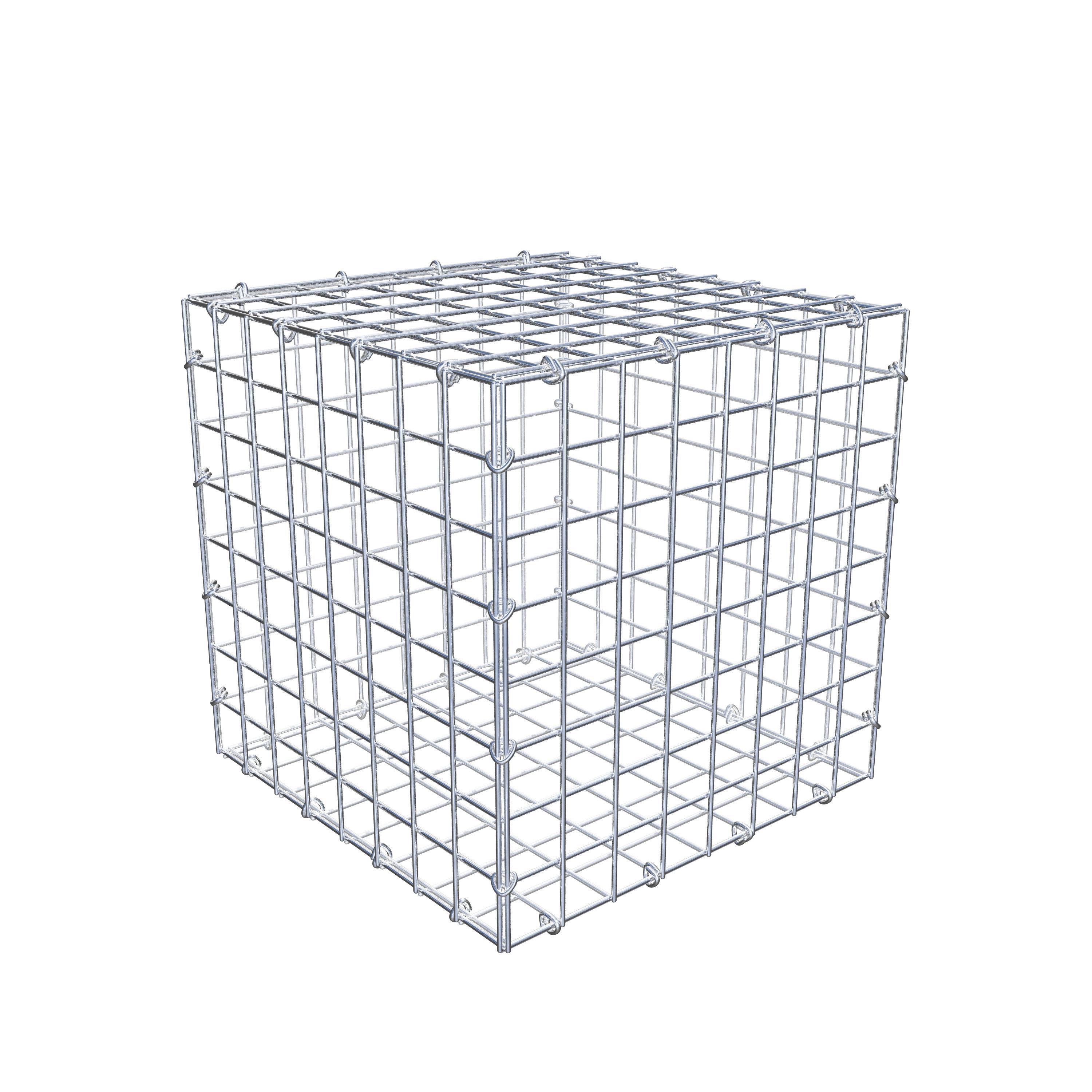 Gabion 40 cm x 40 cm x 40 cm (L x H x P), mailles 5 cm x 5 cm, anneau en C