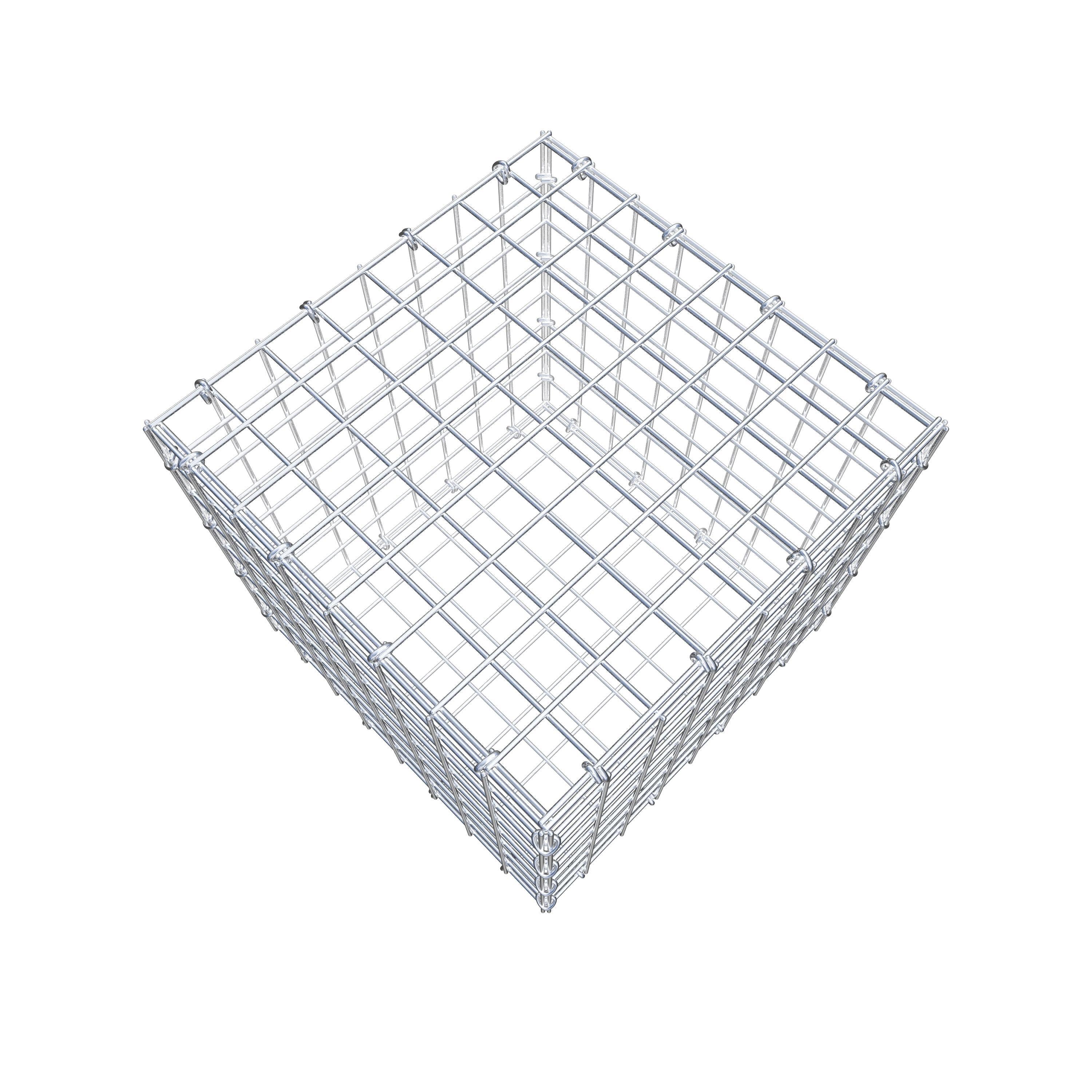 Gabion 40 cm x 40 cm x 40 cm (L x H x P), mailles 5 cm x 5 cm, anneau en C