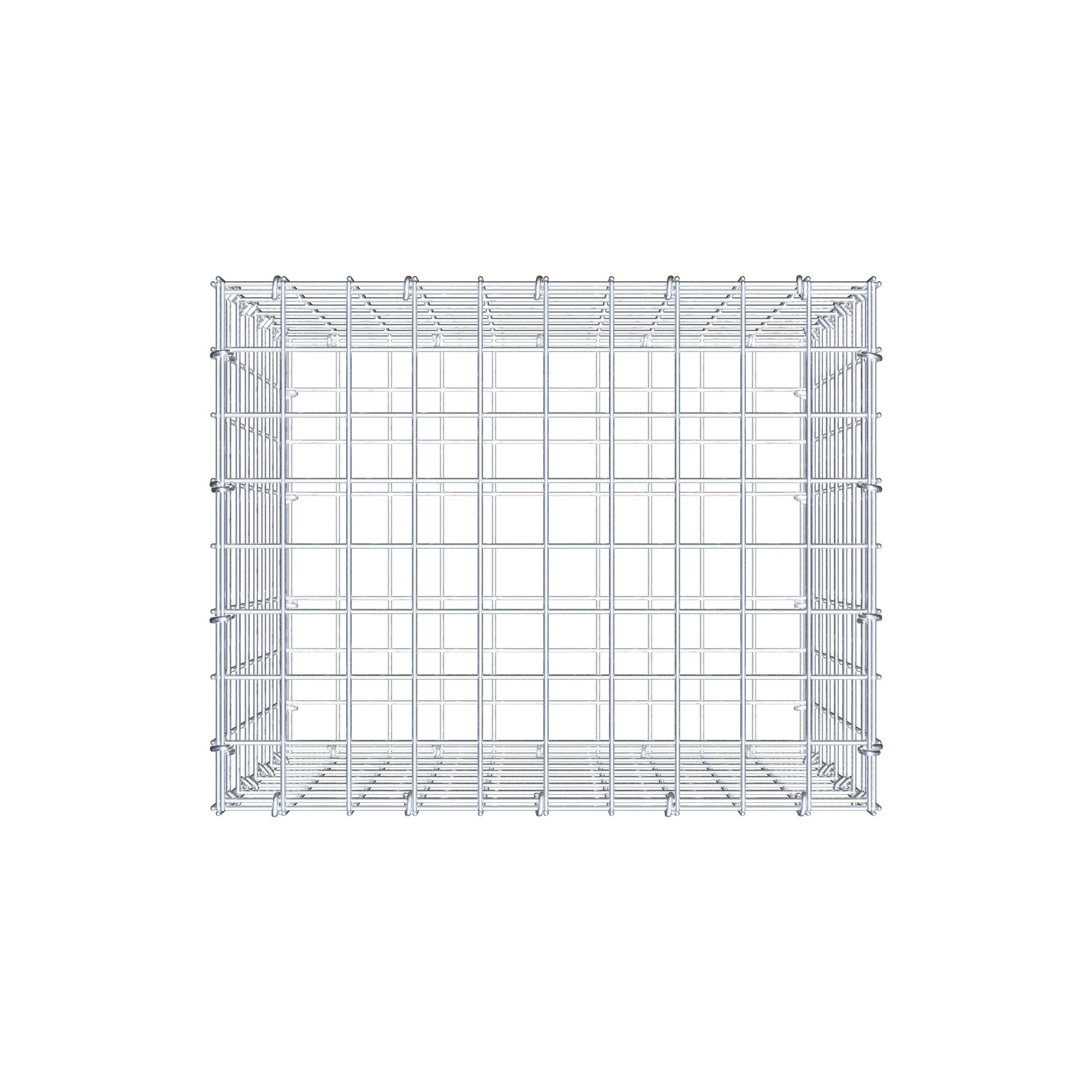 Gabion 50 cm x 40 cm x 40 cm (L x H x P), mailles 5 cm x 5 cm, anneau en C
