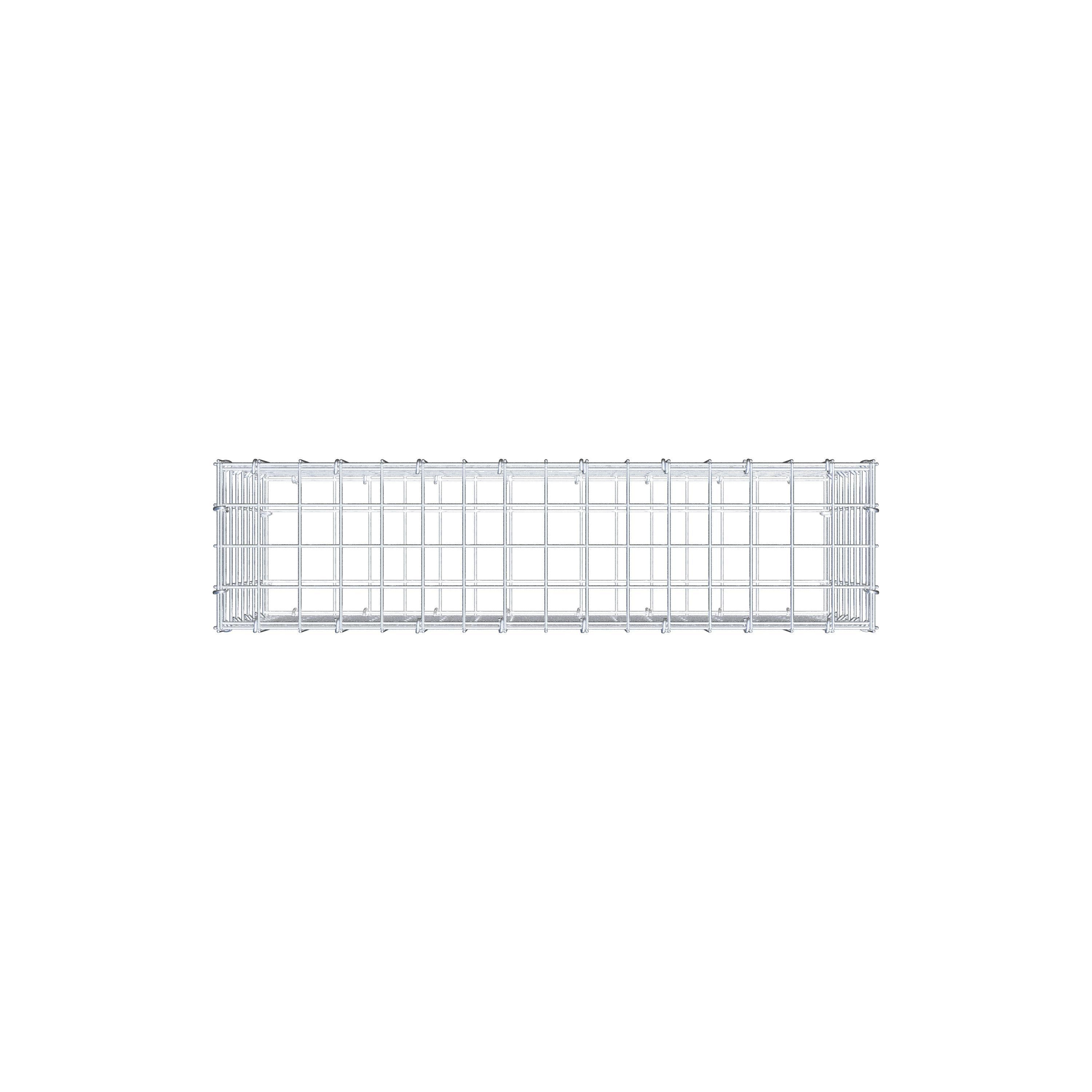 Gavión 80 cm x 40 cm x 20 cm (L x A x P), malla 5 cm x 5 cm, anillo en C