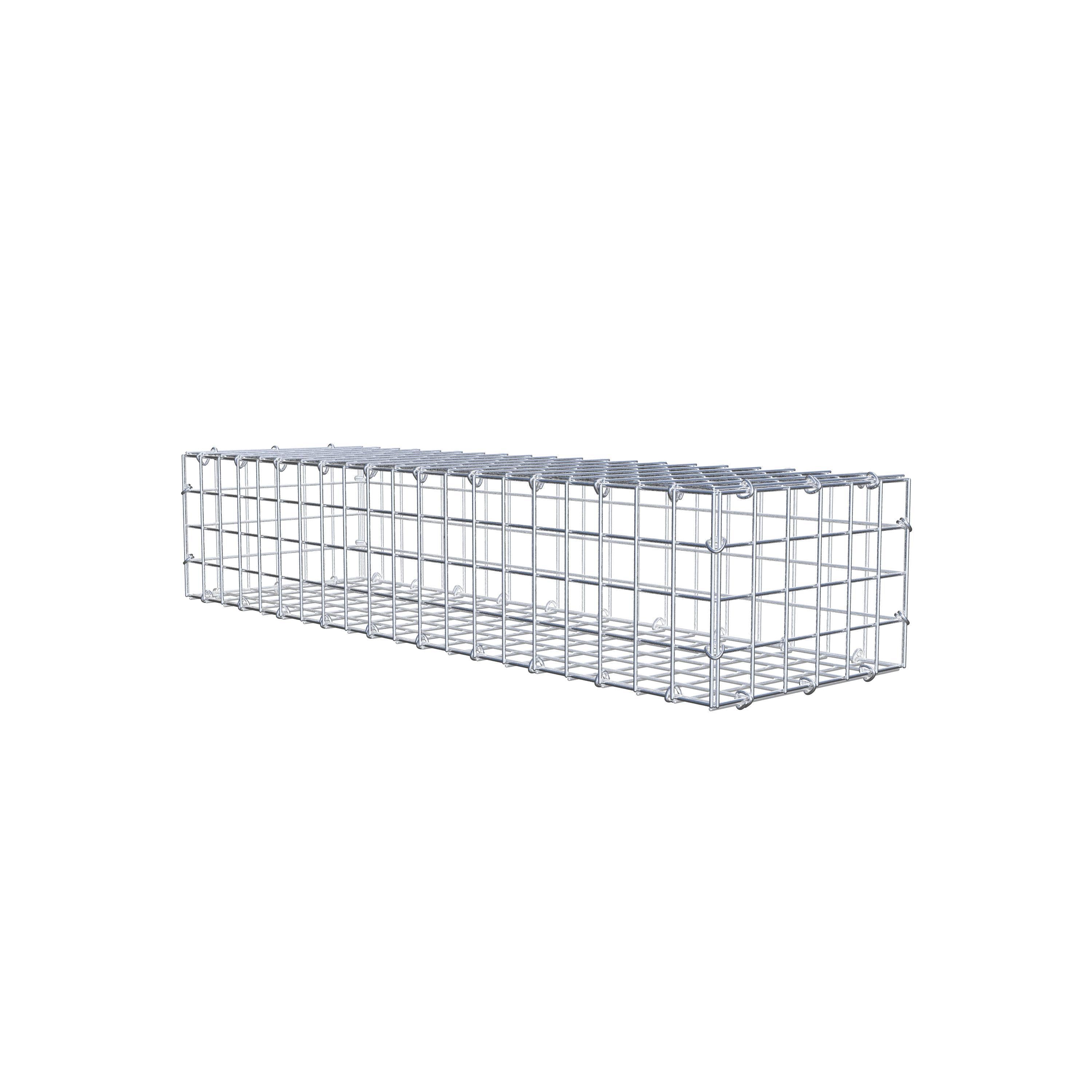 Gabion 100 cm x 20 cm x 30 cm (L x H x P), mailles 5 cm x 5 cm, anneau en C