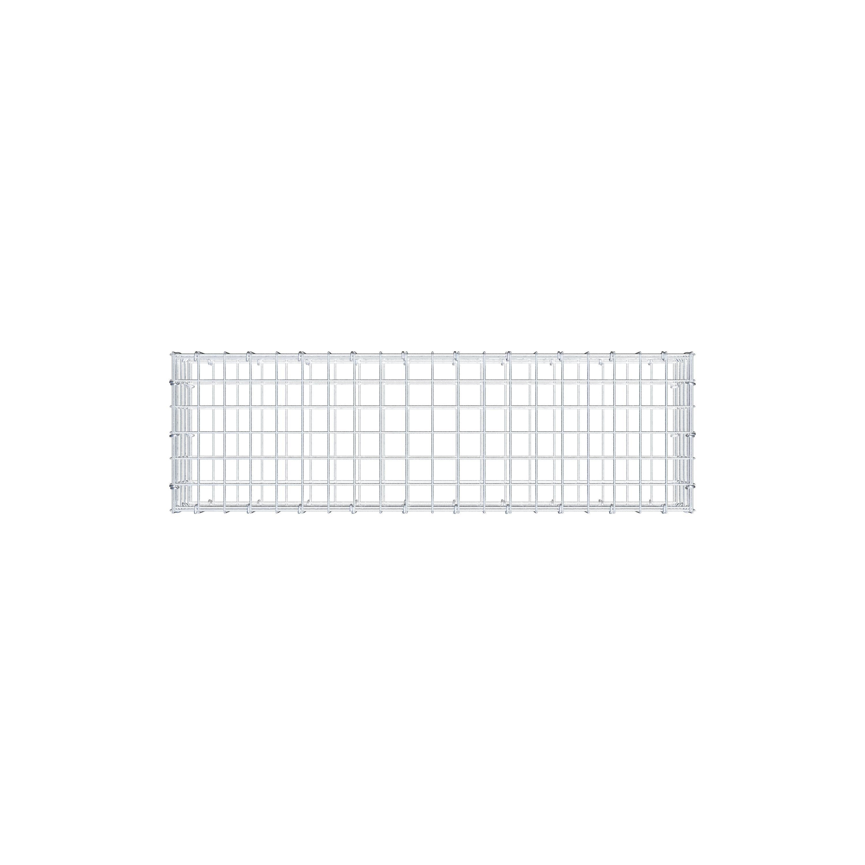 Gabion 100 cm x 20 cm x 30 cm (L x H x P), mailles 5 cm x 5 cm, anneau en C