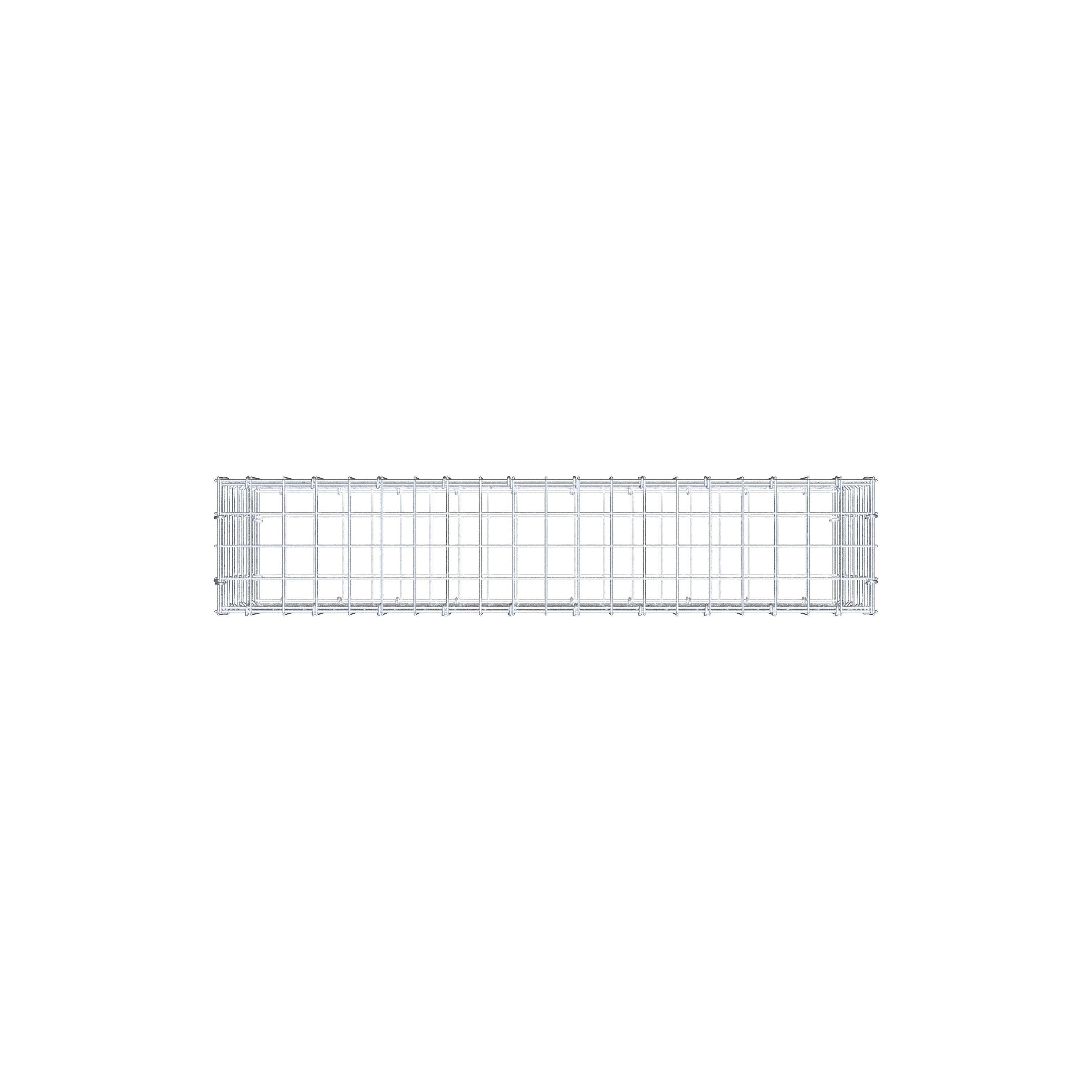 Gabion 100 cm x 40 cm x 20 cm (L x H x P), mailles 5 cm x 5 cm, anneau en C