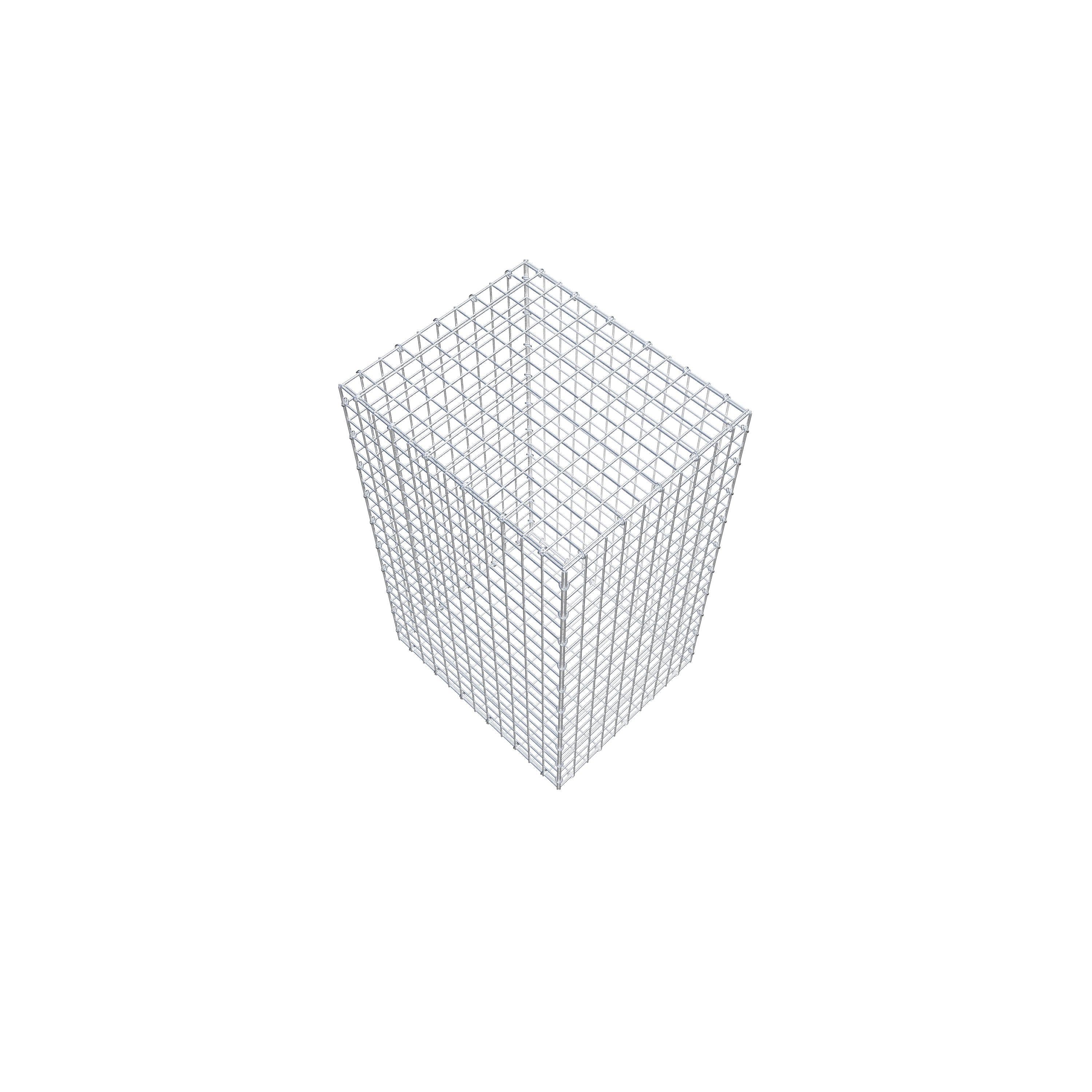 Gabion 100 cm x 60 cm x 50 cm (L x H x P), mailles 5 cm x 5 cm, anneau en C