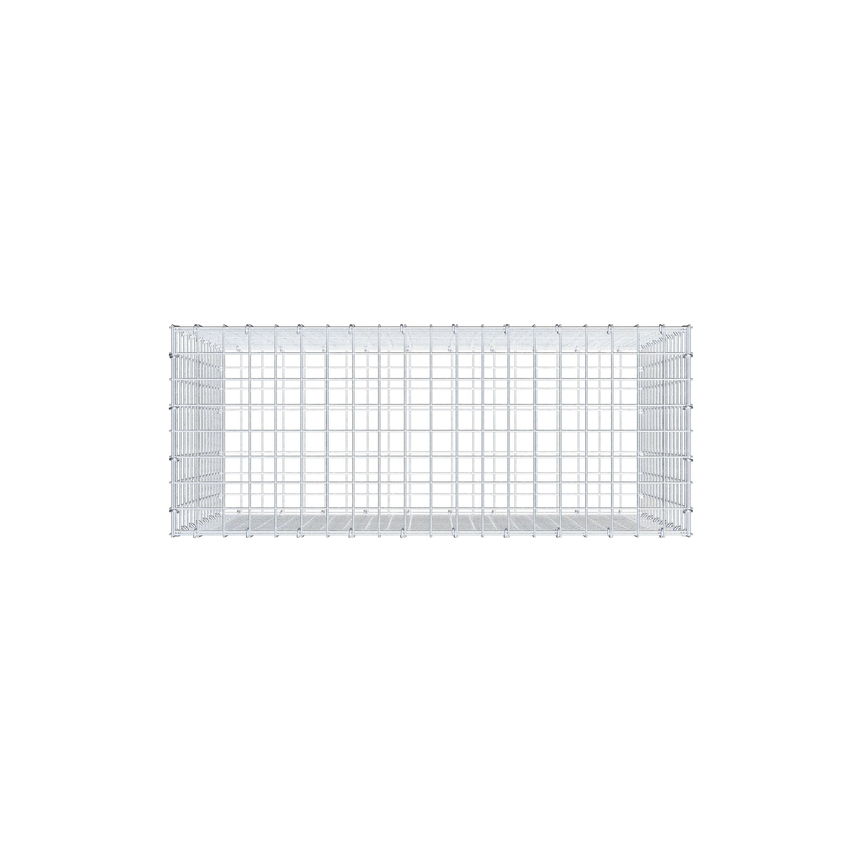 Gavión 100 cm x 70 cm x 40 cm (L x A x P), malla 5 cm x 5 cm, anillo en C