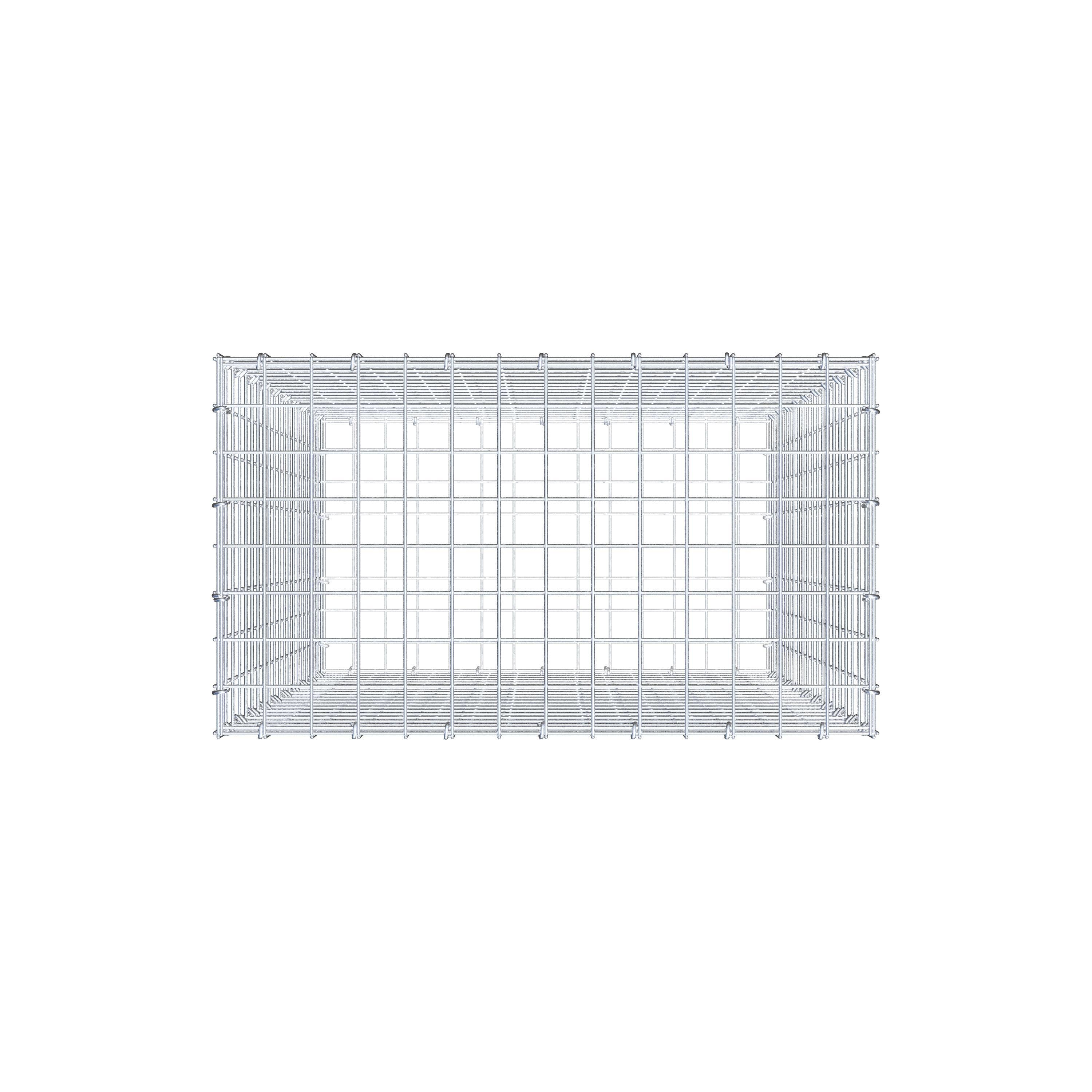 Gavión 100 cm x 70 cm x 40 cm (L x A x P), malla 5 cm x 5 cm, anillo en C