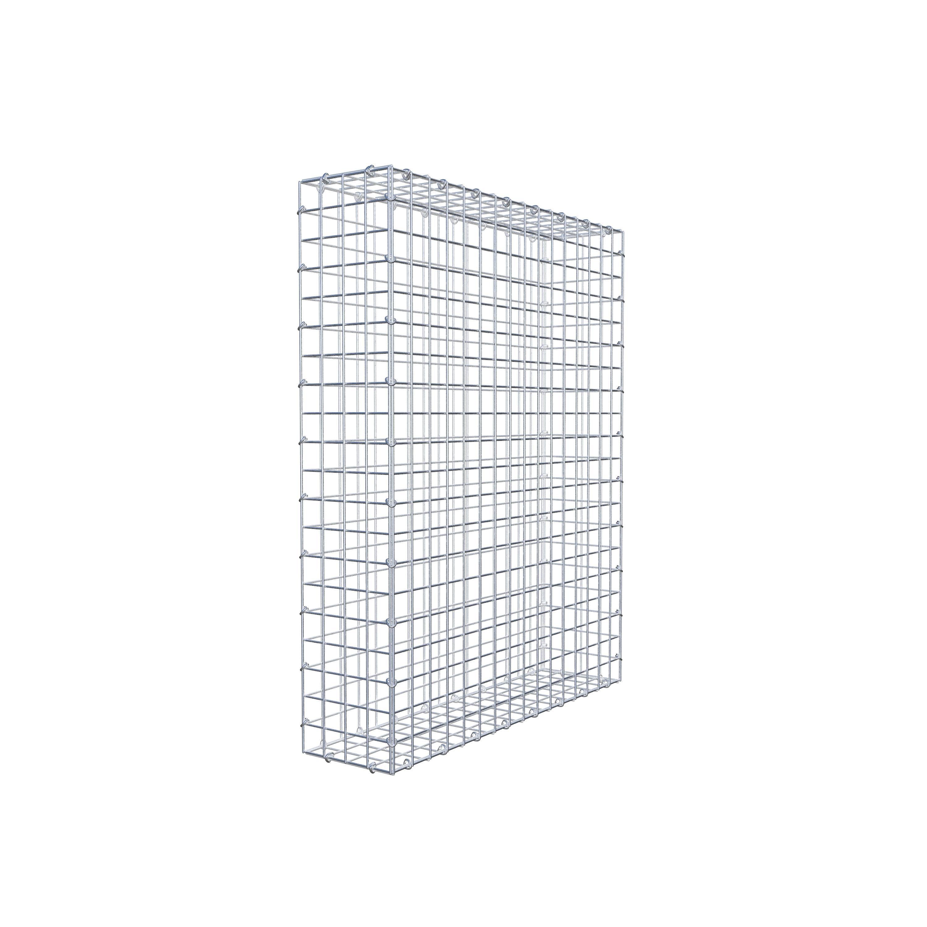 Gabion 100 cm x 80 cm x 20 cm (L x H x P), mailles 5 cm x 5 cm, anneau en C