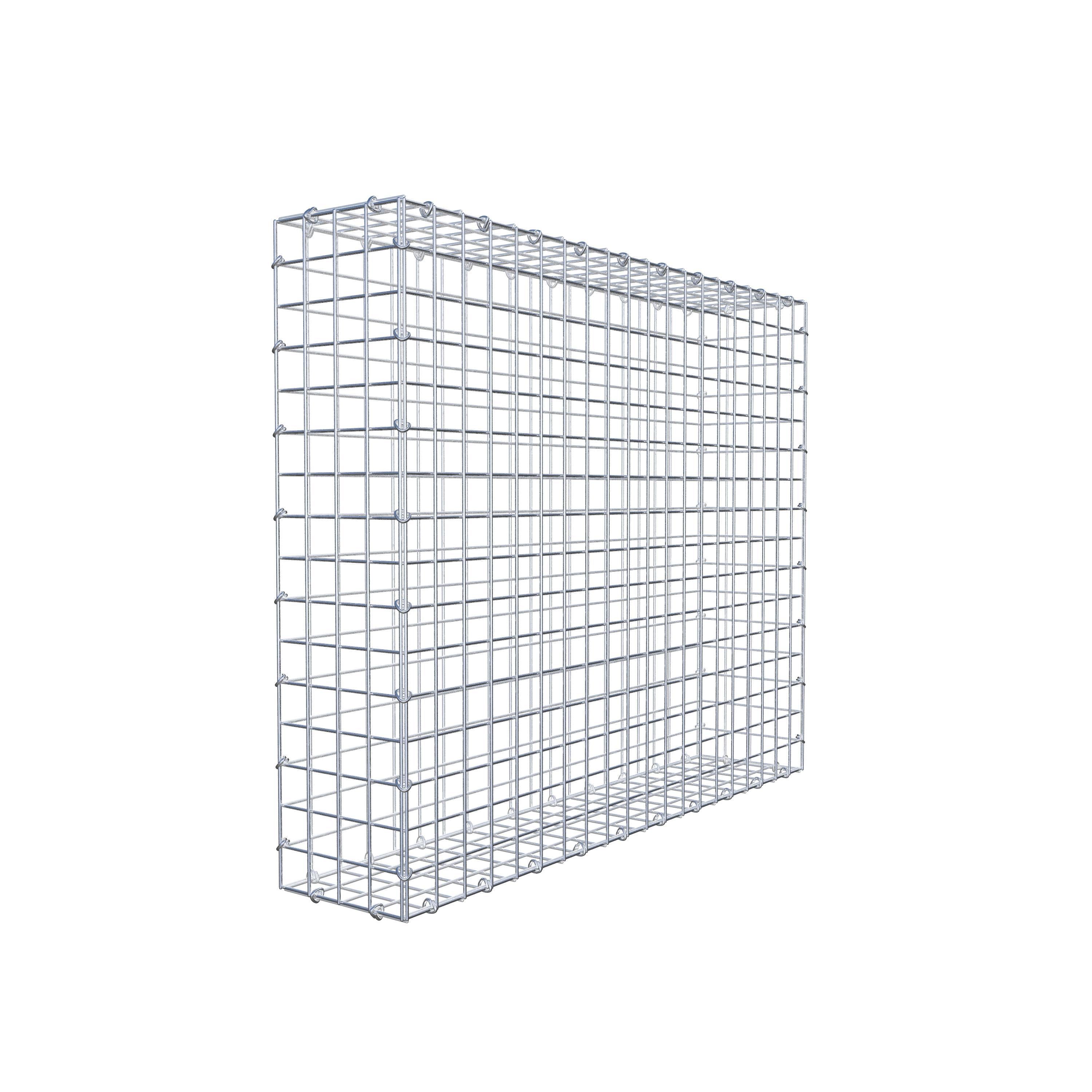 Gabion 100 cm x 80 cm x 20 cm (L x H x P), mailles 5 cm x 5 cm, anneau en C