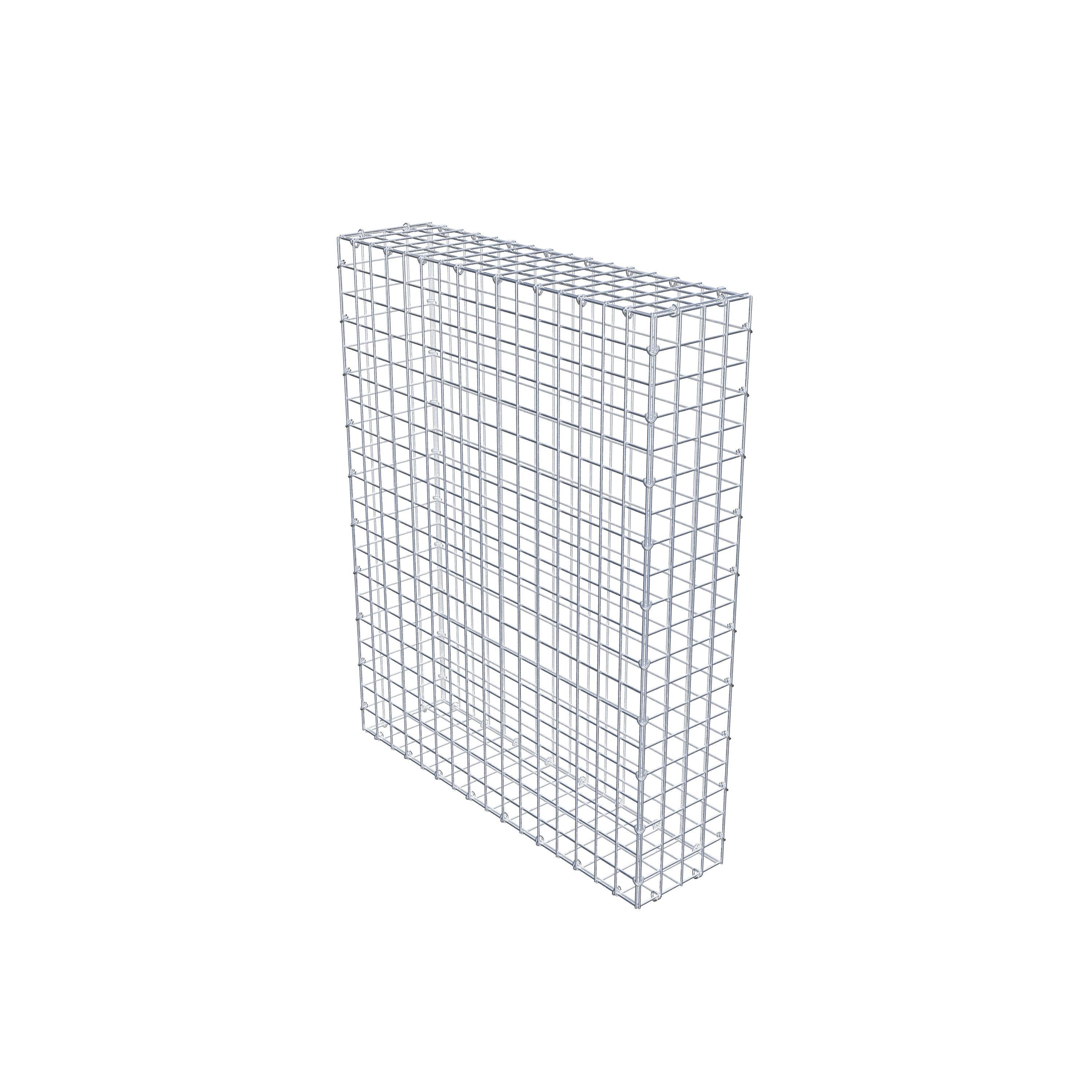 Gabion 100 cm x 80 cm x 20 cm (L x H x P), mailles 5 cm x 5 cm, anneau en C