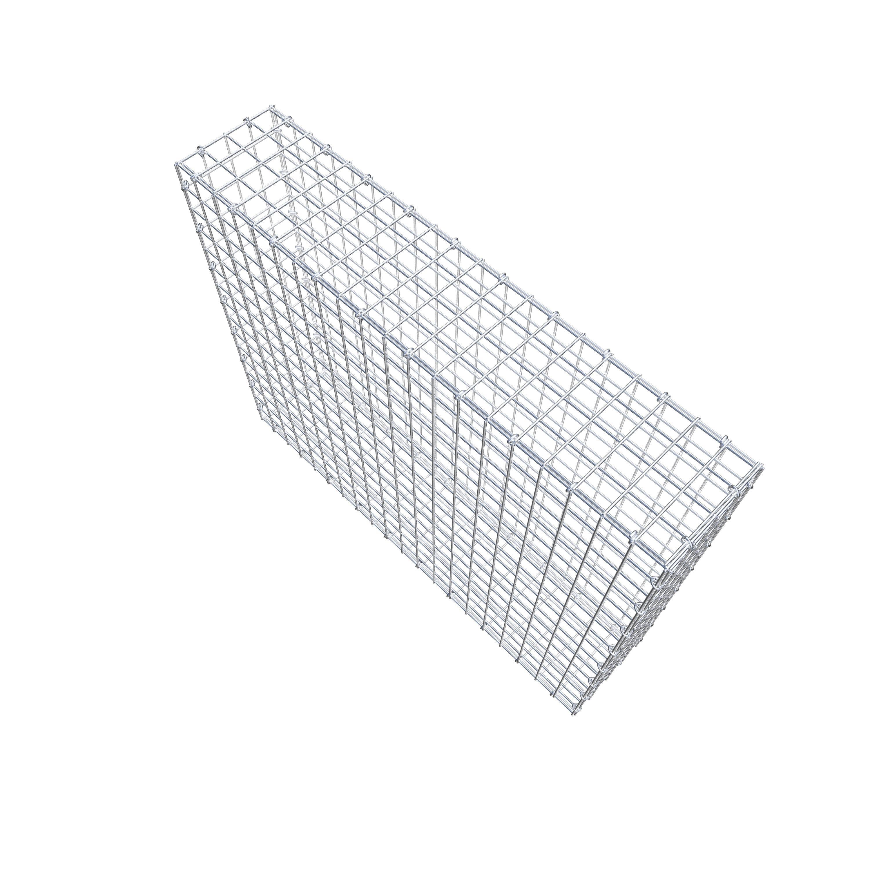 Gabion 100 cm x 80 cm x 20 cm (L x H x P), mailles 5 cm x 5 cm, anneau en C