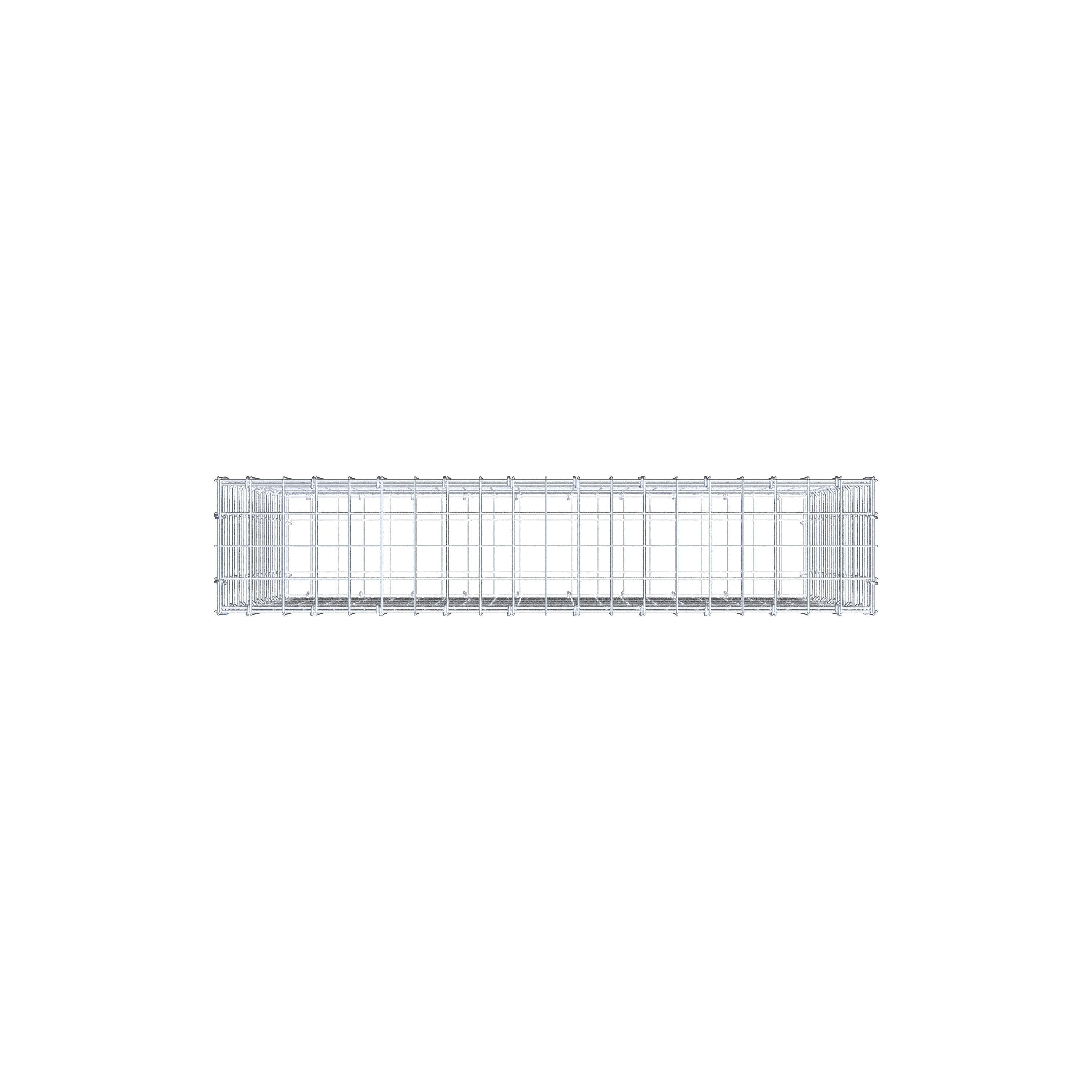 Gabion 100 cm x 80 cm x 20 cm (L x H x P), mailles 5 cm x 5 cm, anneau en C