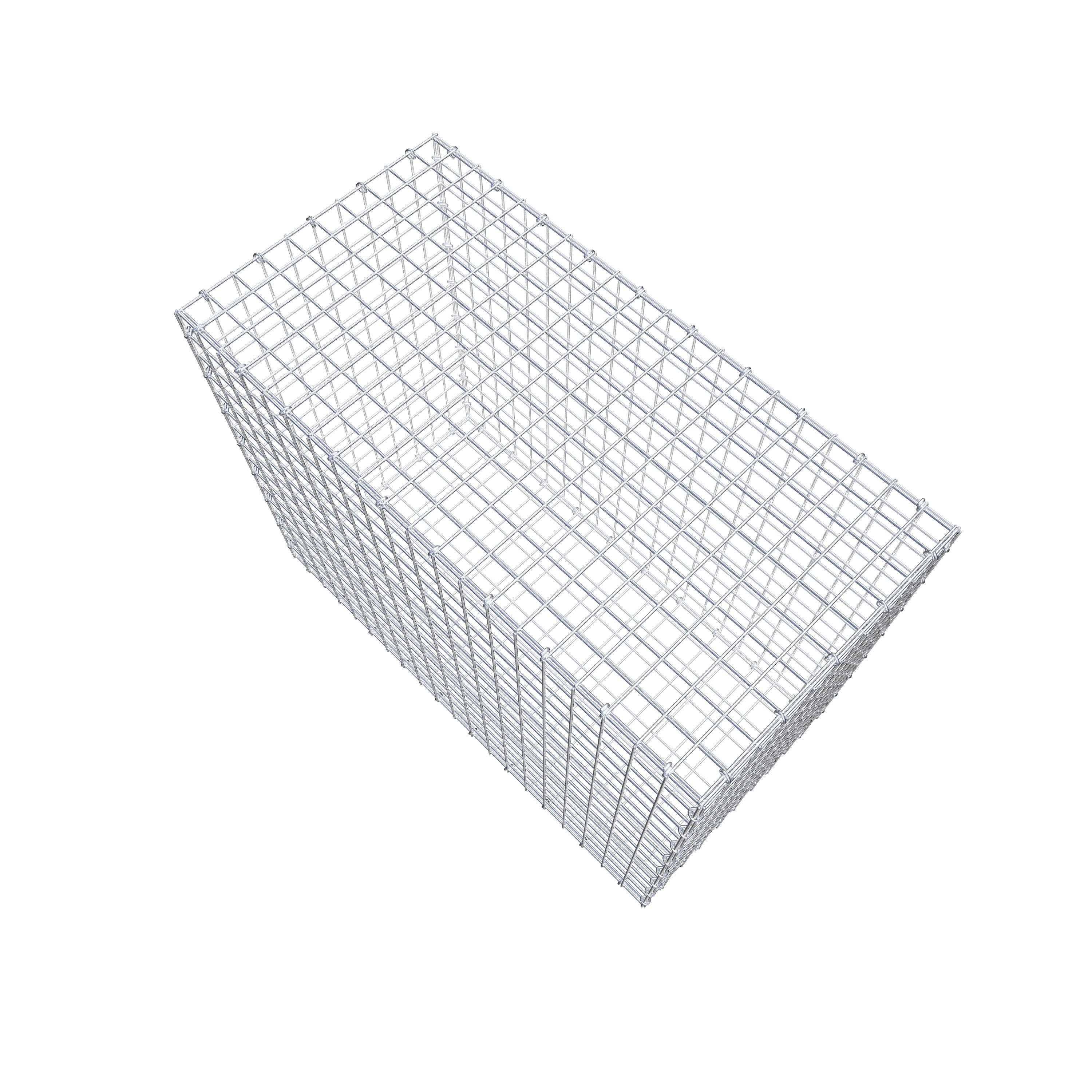 Gabion 100 cm x 80 cm x 50 cm (L x H x P), mailles 5 cm x 5 cm, anneau en C