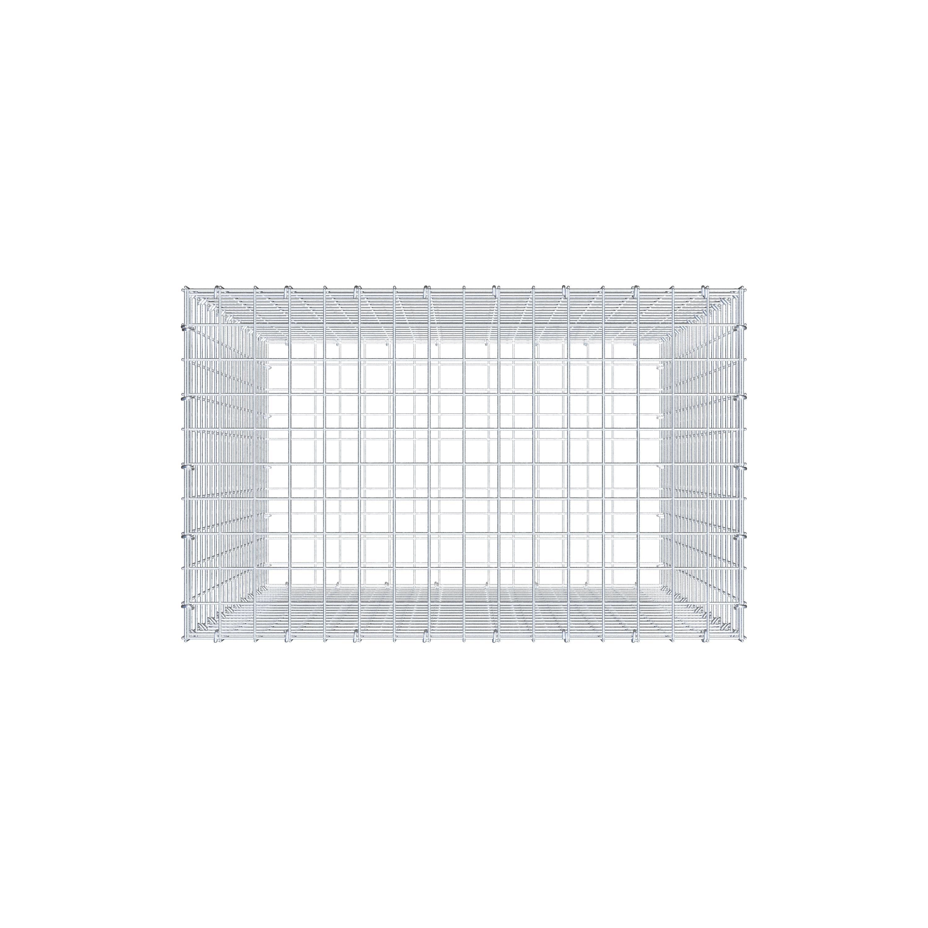 Gabion 100 cm x 80 cm x 50 cm (L x H x P), mailles 5 cm x 5 cm, anneau en C