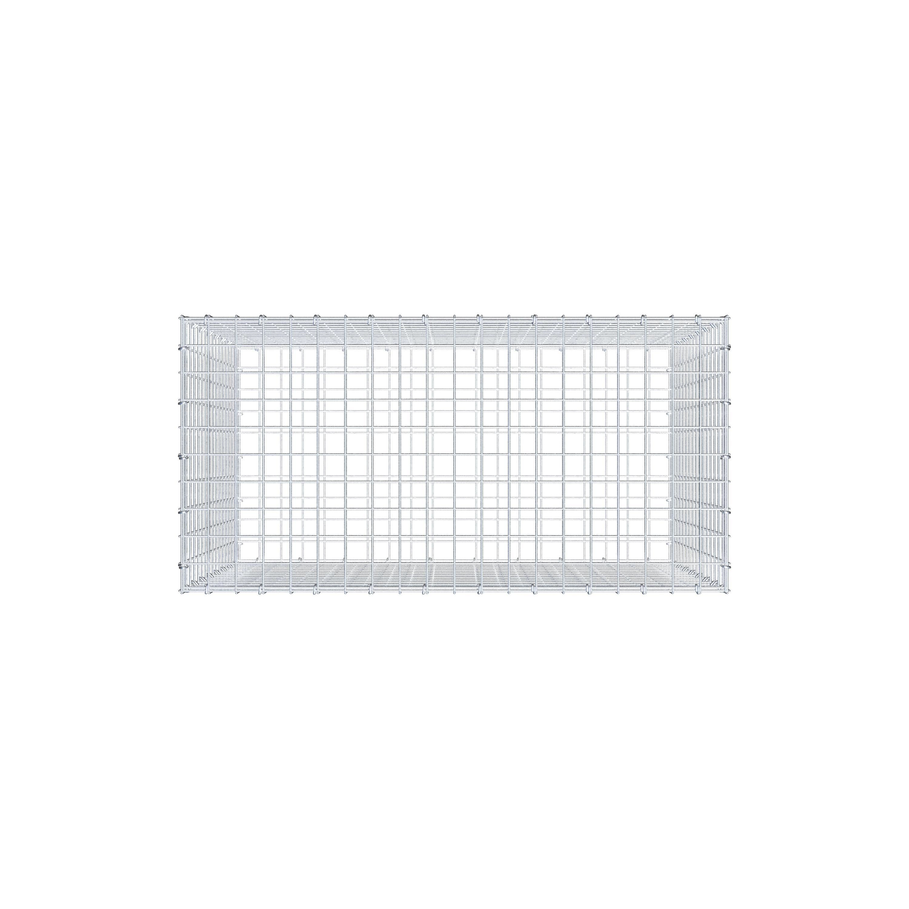 Gabion 100 cm x 80 cm x 50 cm (L x H x P), mailles 5 cm x 5 cm, anneau en C