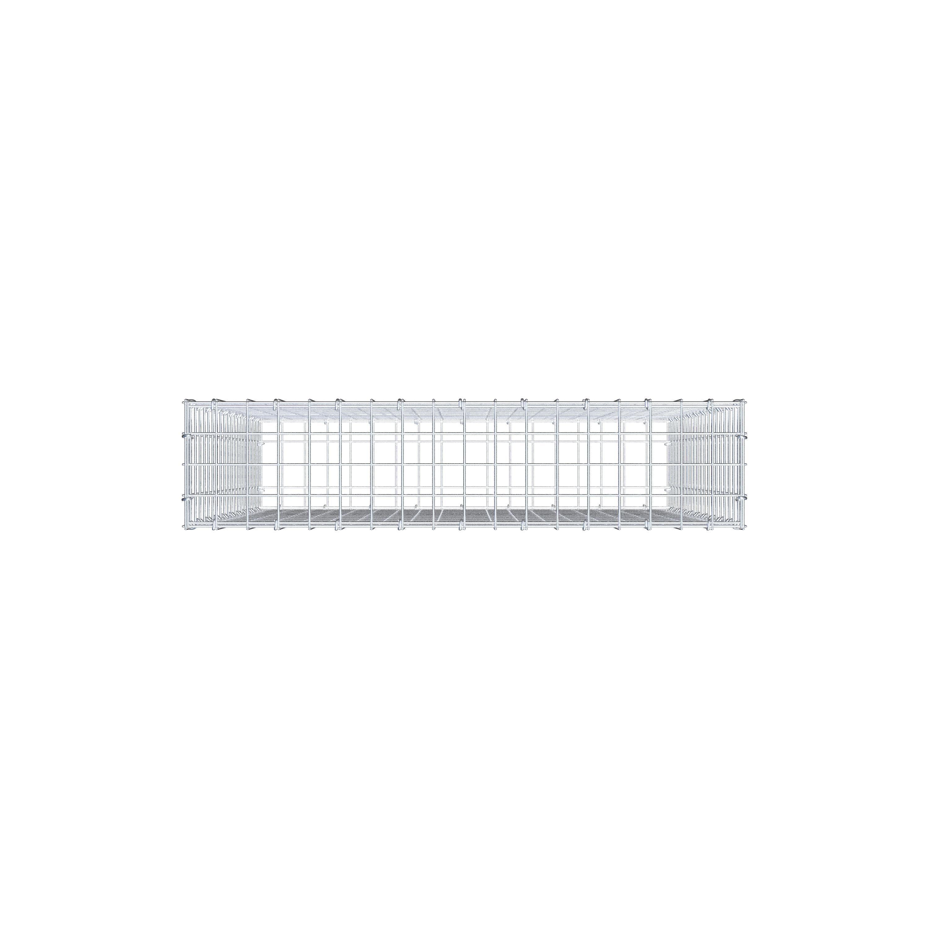 Gabion 100 cm x 90 cm x 20 cm (L x H x D), maskstorlek 5 cm x 5 cm, C-ring