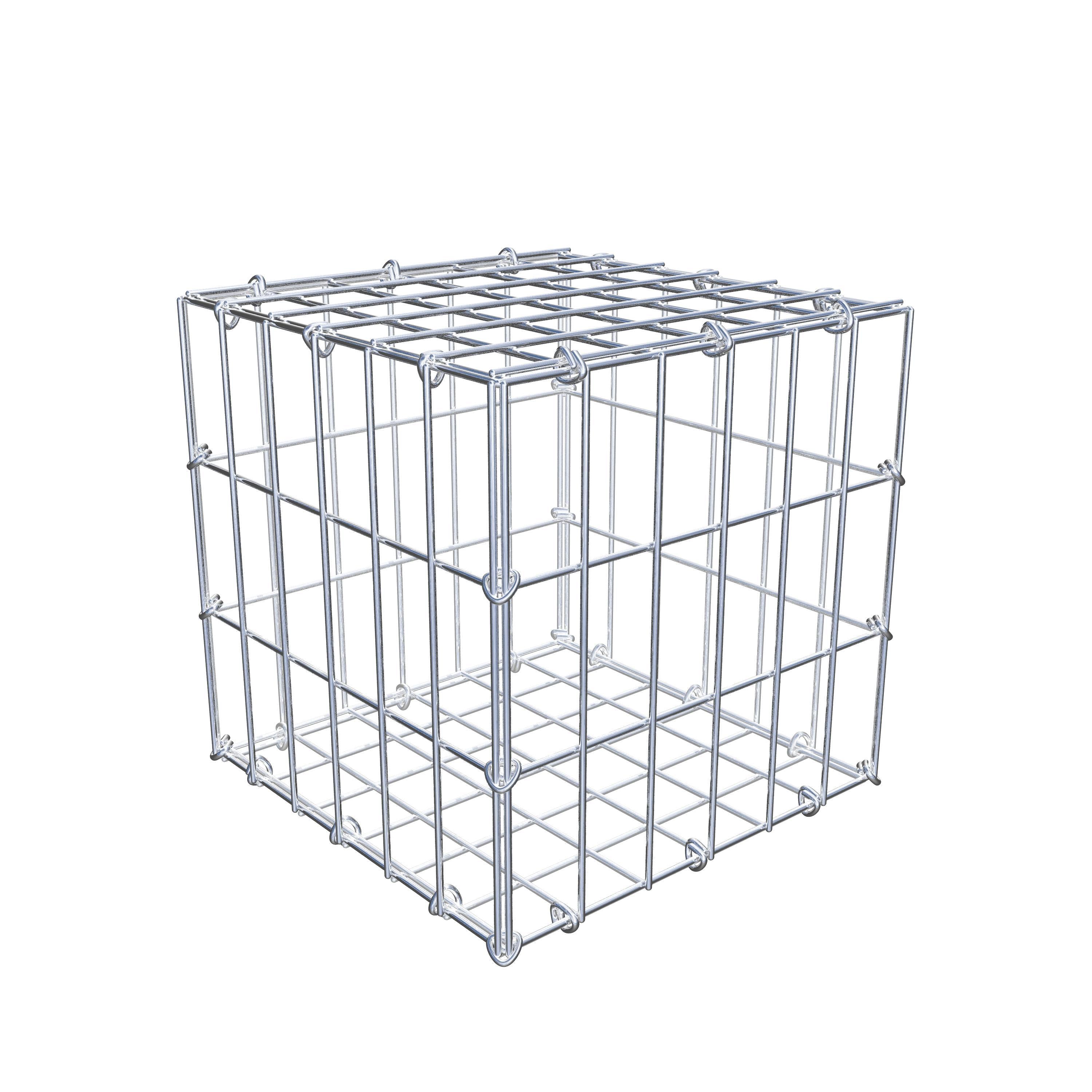Gabion 30 cm x 30 cm x 30 cm (L x H x P), mailles 5 cm x 10 cm, anneau en C