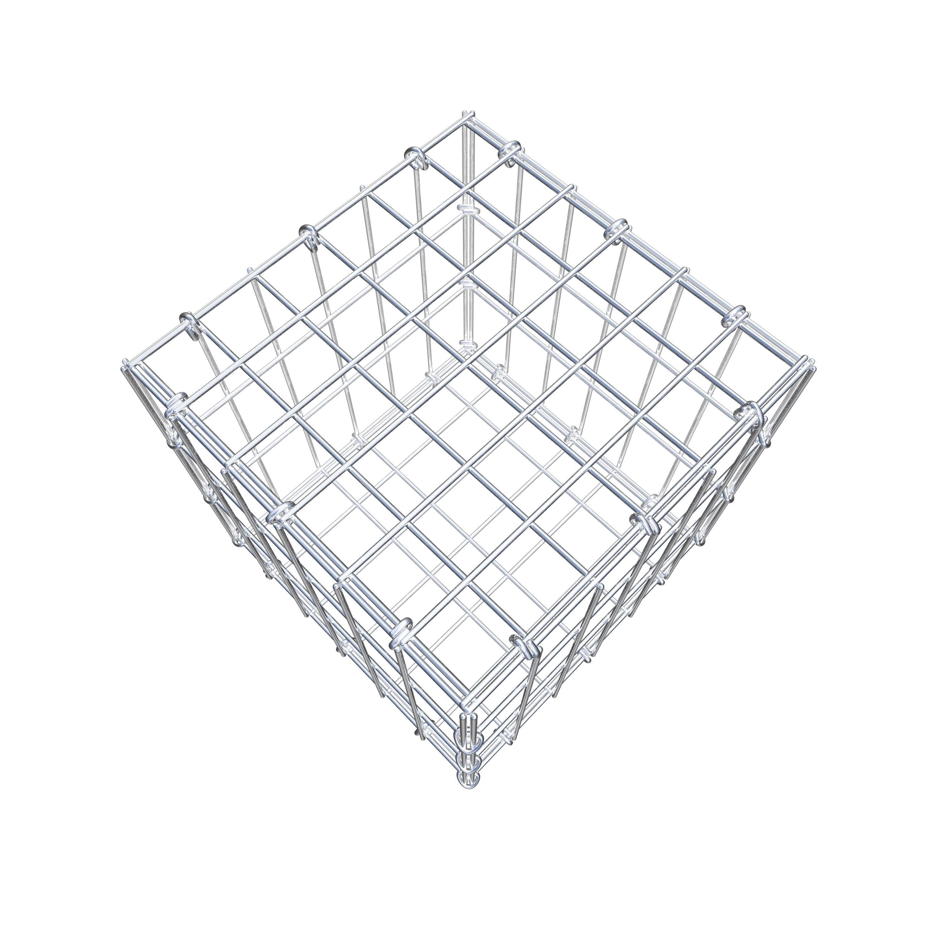 Gabion 30 cm x 30 cm x 30 cm (L x H x P), mailles 5 cm x 10 cm, anneau en C