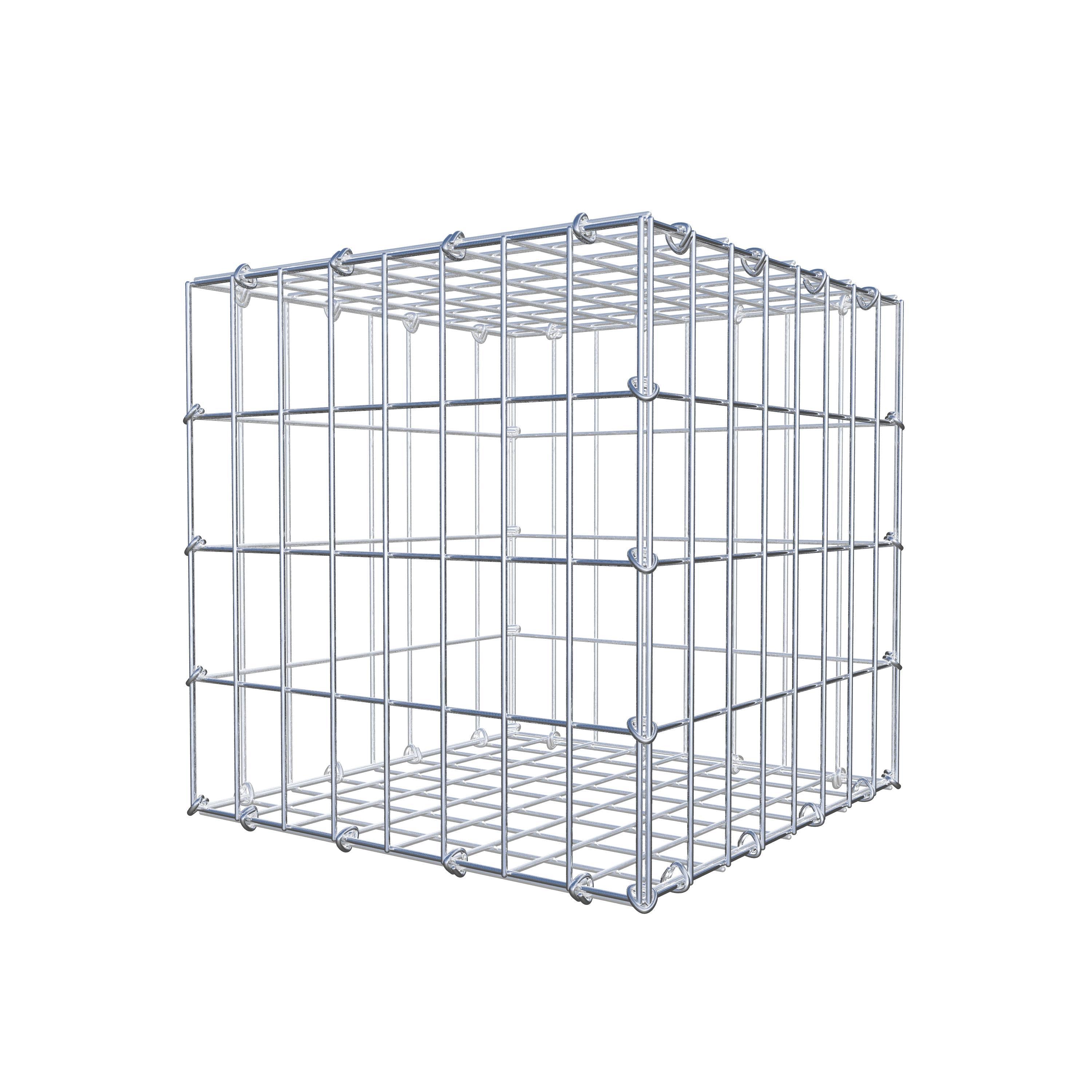 Gabion 40 cm x 40 cm x 40 cm (L x H x P), mailles 5 cm x 10 cm, anneau en C