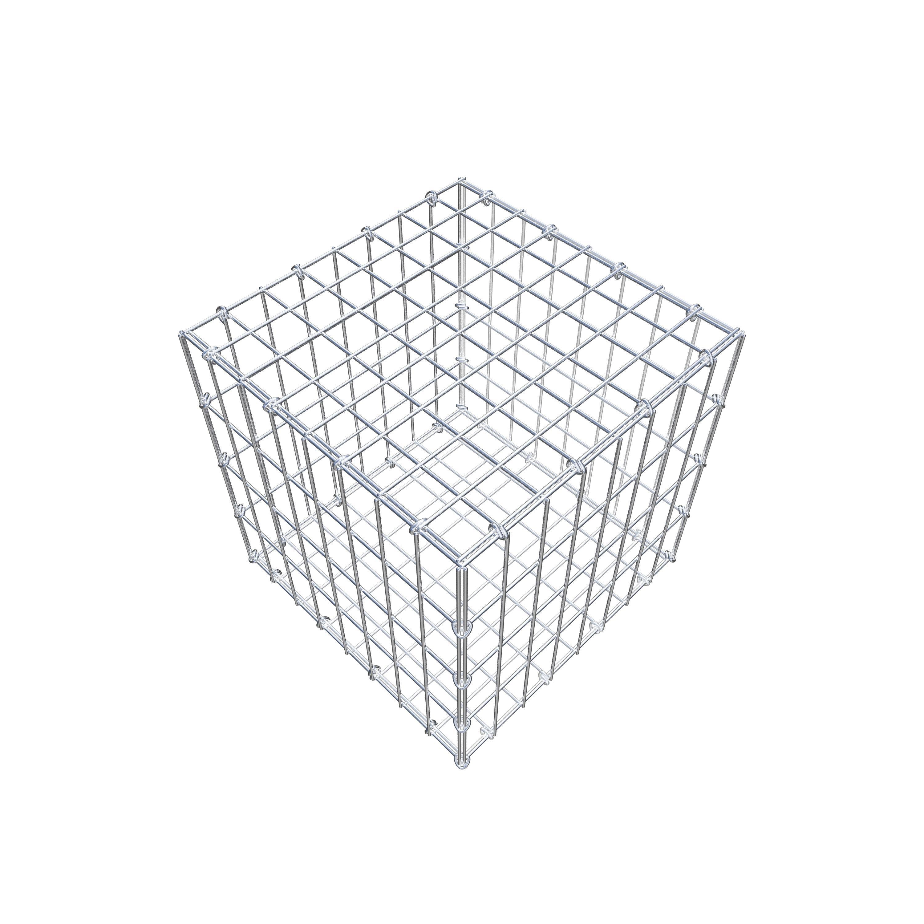 Gabion 40 cm x 40 cm x 40 cm (L x H x P), mailles 5 cm x 10 cm, anneau en C