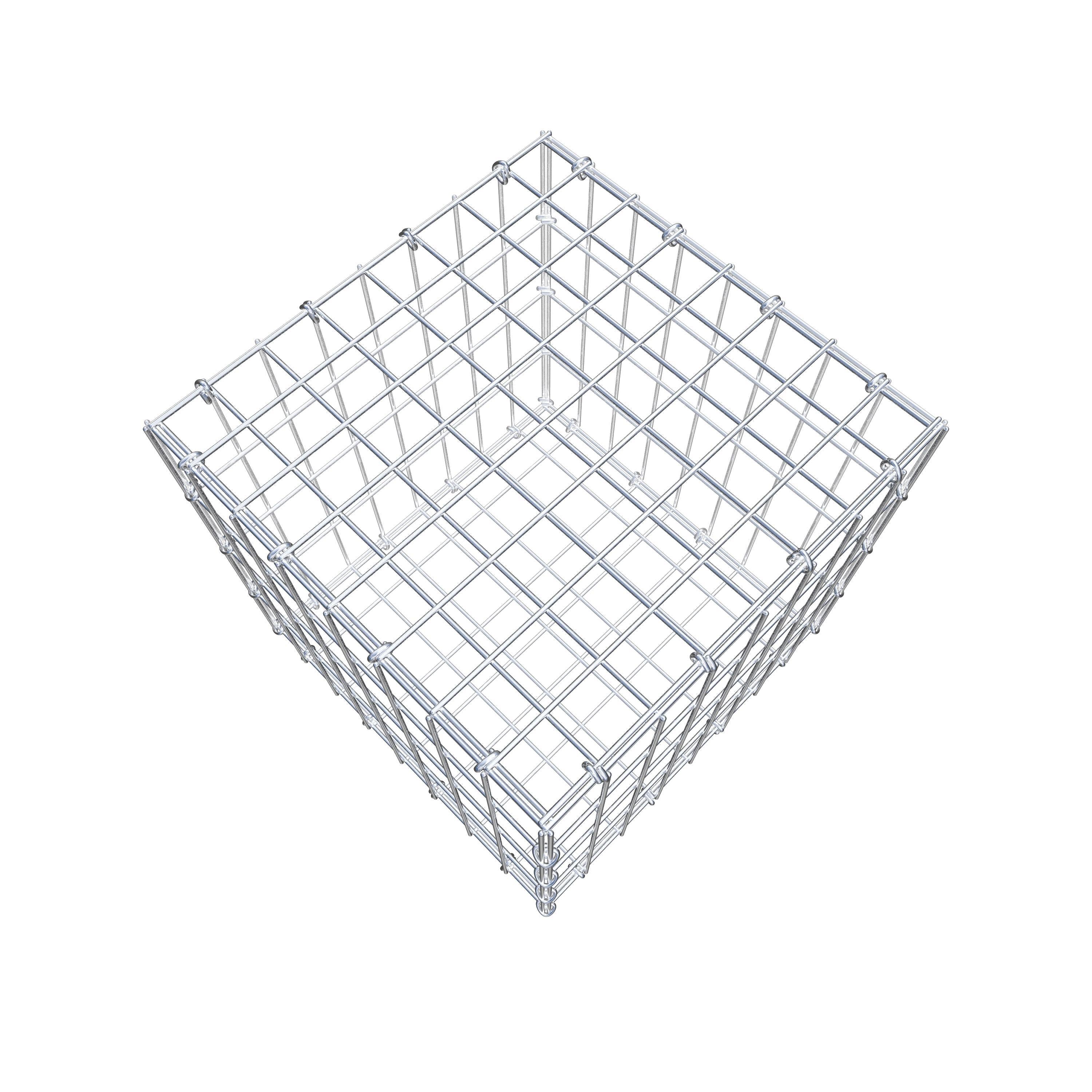 Gabion 40 cm x 40 cm x 40 cm (L x H x P), mailles 5 cm x 10 cm, anneau en C