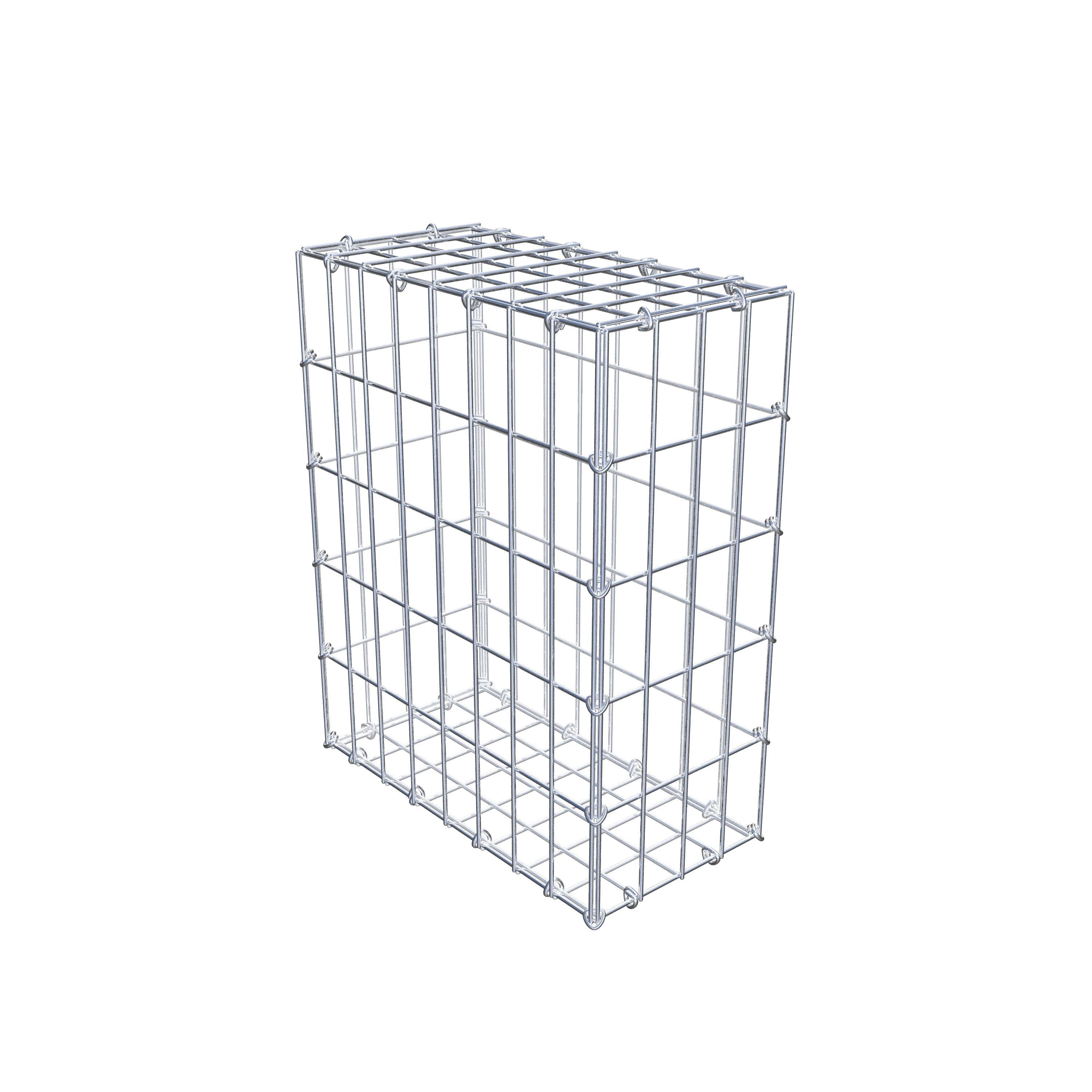 Gabion 50 cm x 40 cm x 20 cm (L x H x P), mailles 5 cm x 10 cm, anneau en C