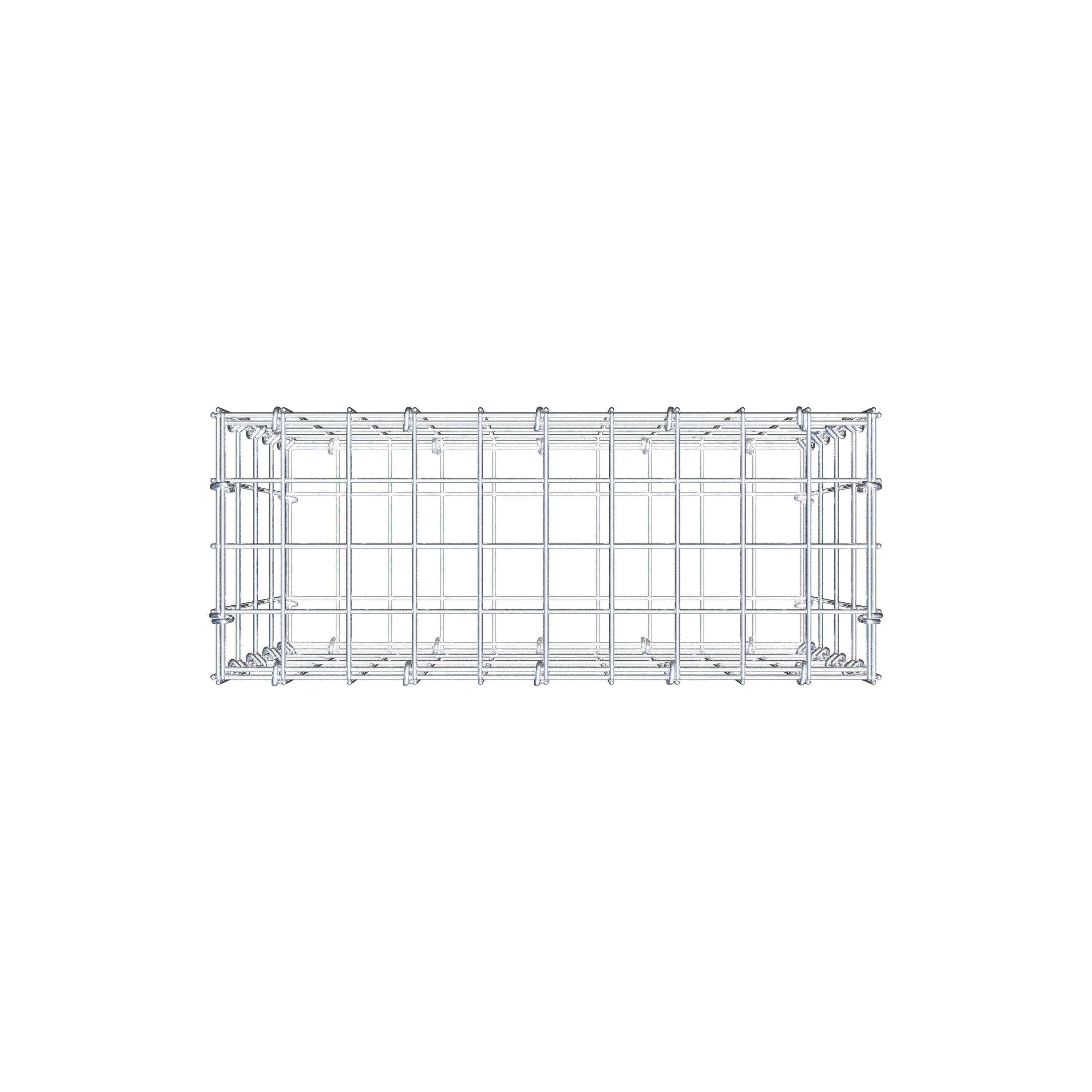 Gabion 50 cm x 40 cm x 20 cm (L x H x P), mailles 5 cm x 10 cm, anneau en C