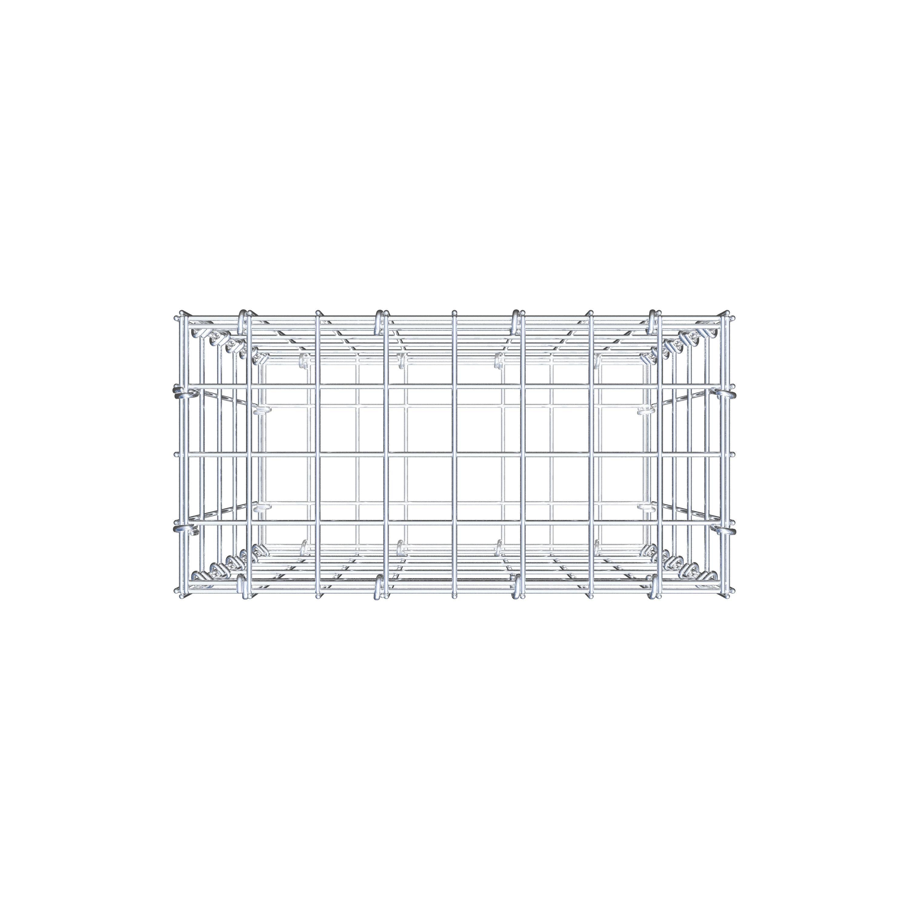 Gabion 50 cm x 40 cm x 20 cm (L x H x P), mailles 5 cm x 10 cm, anneau en C