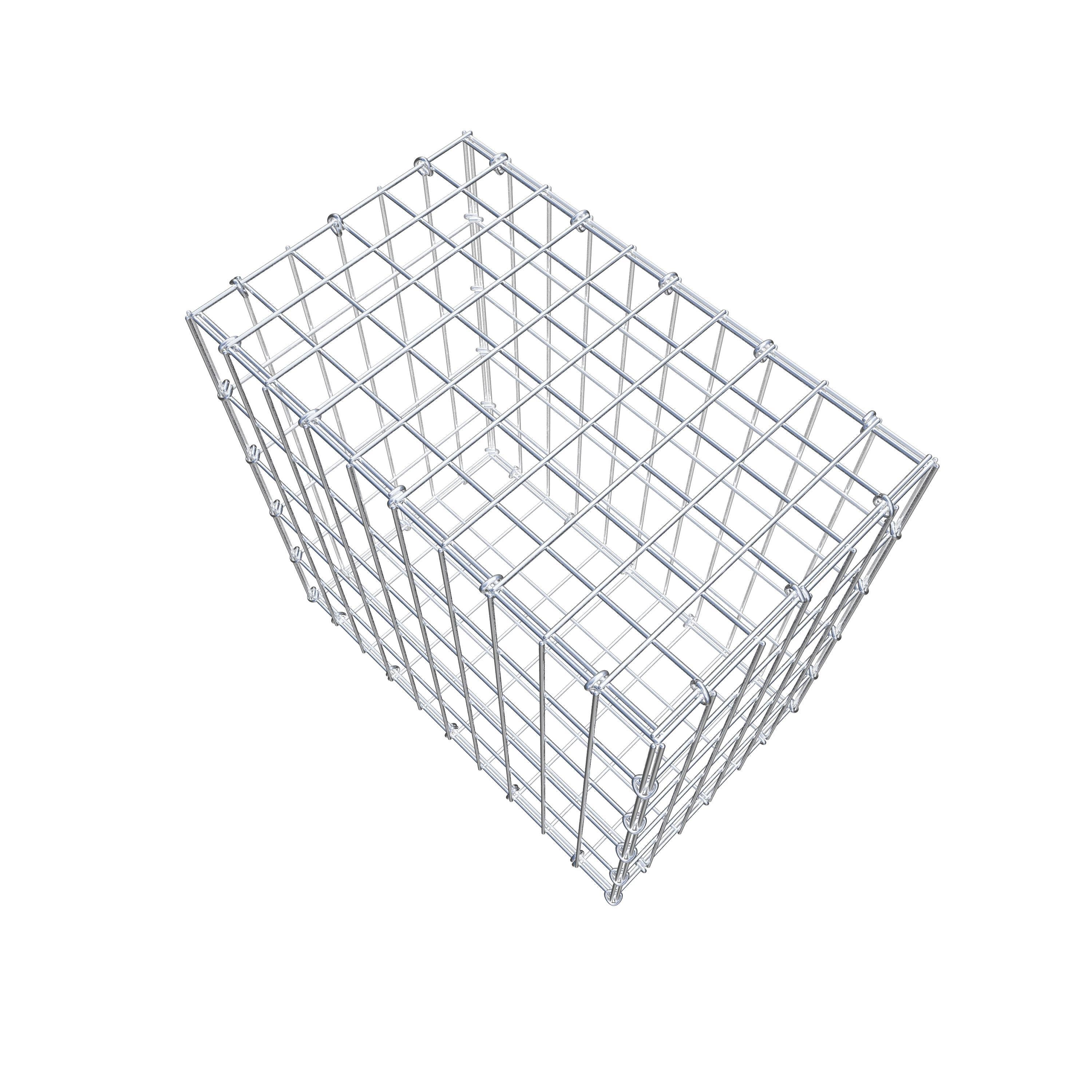 Gabion 50 cm x 50 cm x 30 cm (L x H x P), mailles 5 cm x 10 cm, anneau en C