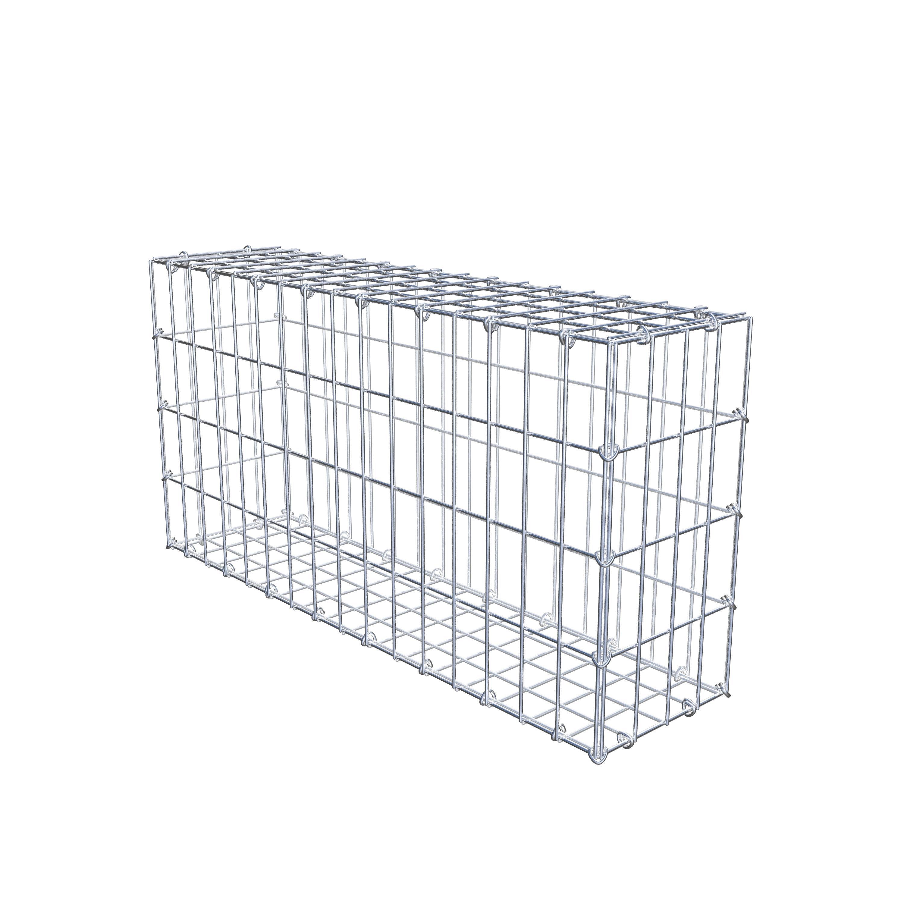 Gabion 80 cm x 40 cm x 20 cm (L x H x P), mailles 5 cm x 10 cm, anneau en C