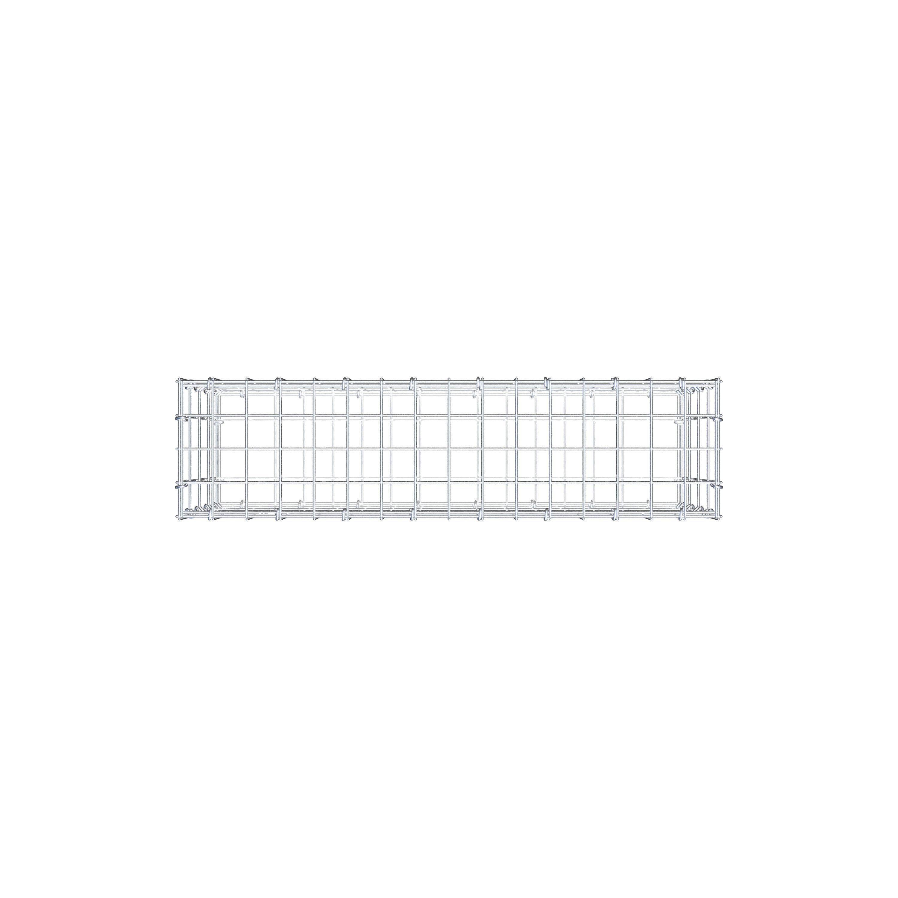 Gabion 80 cm x 40 cm x 20 cm (L x H x P), mailles 5 cm x 10 cm, anneau en C