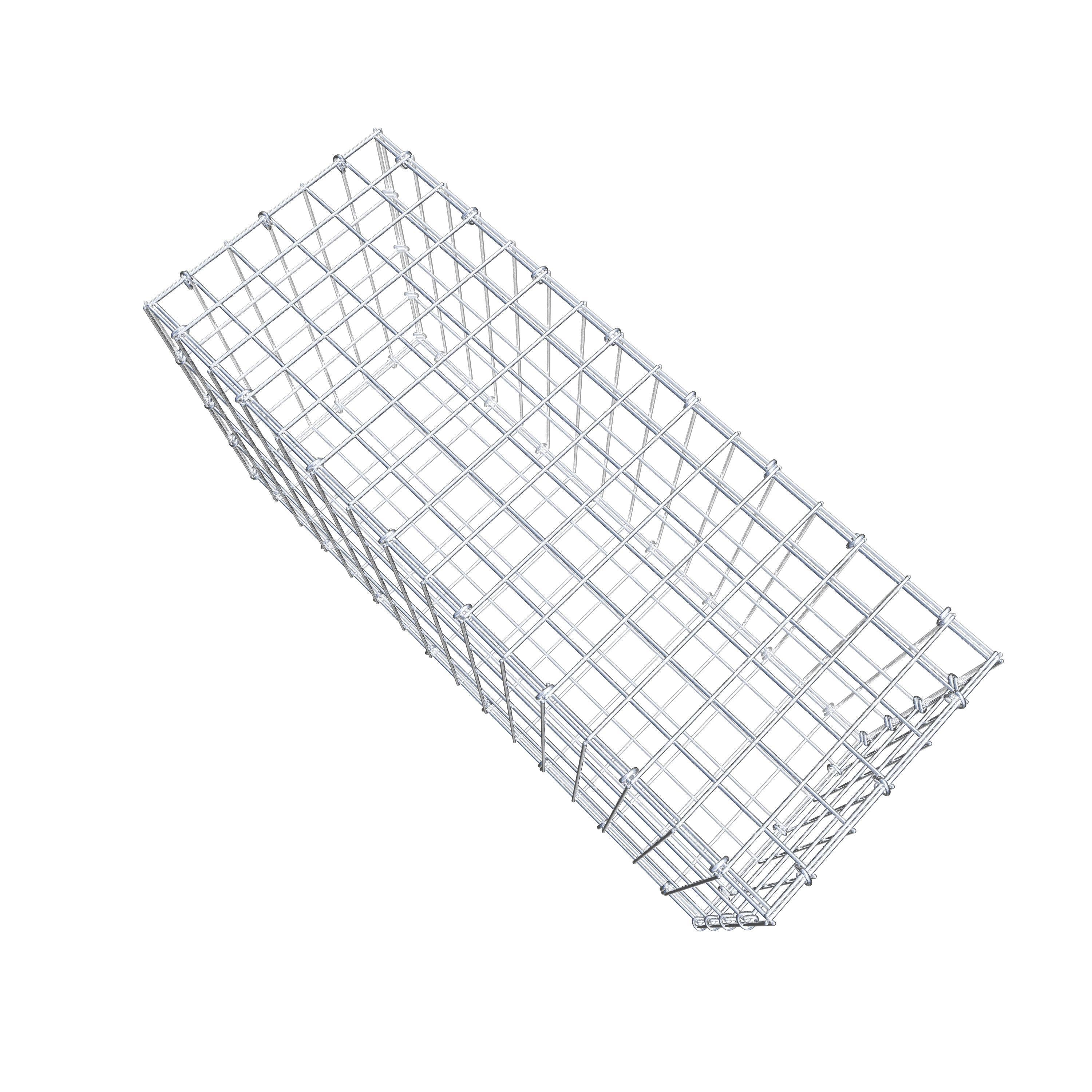 Gabion 80 cm x 40 cm x 30 cm (L x H x P), mailles 5 cm x 10 cm, anneau en C