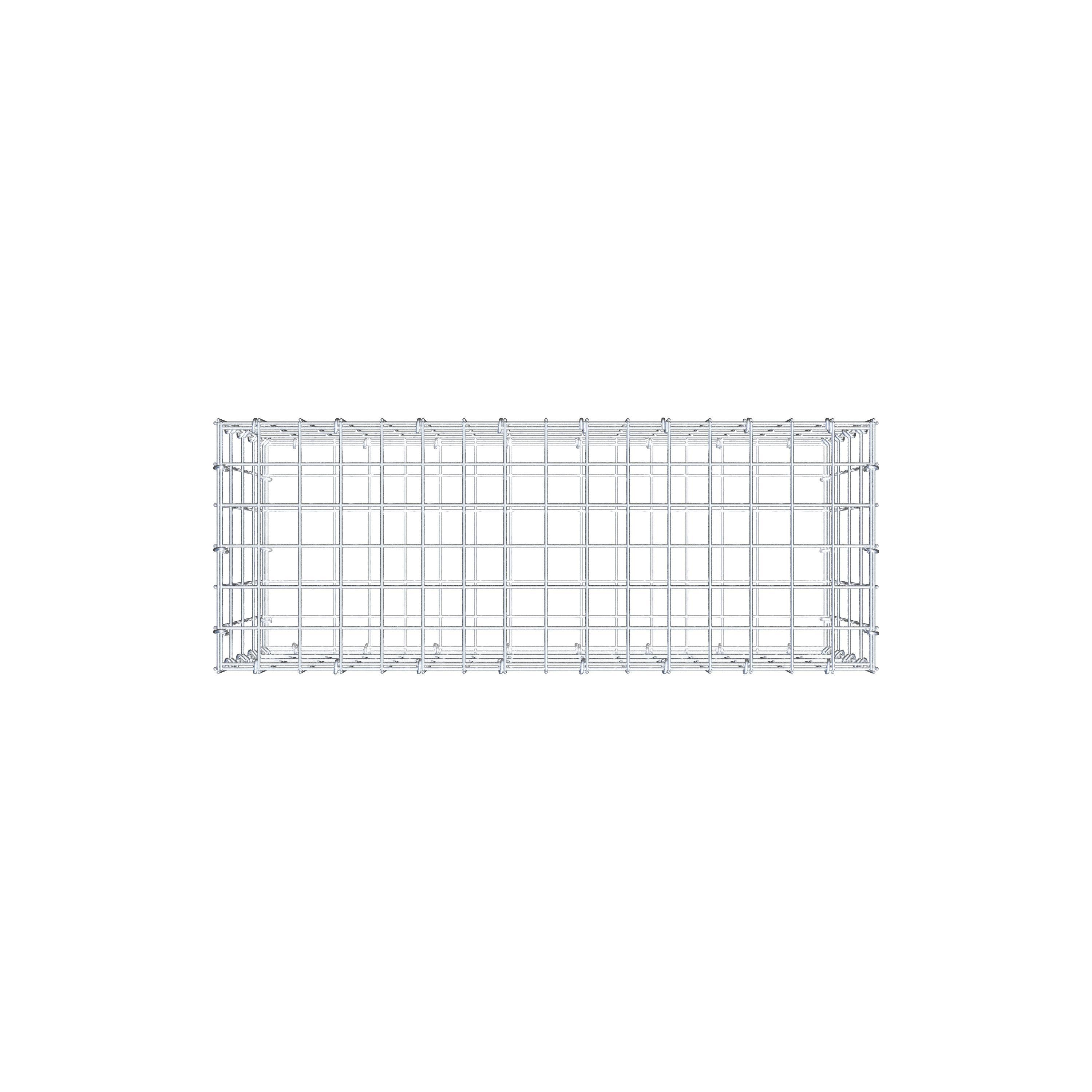 Gabion 80 cm x 40 cm x 30 cm (L x H x P), mailles 5 cm x 10 cm, anneau en C