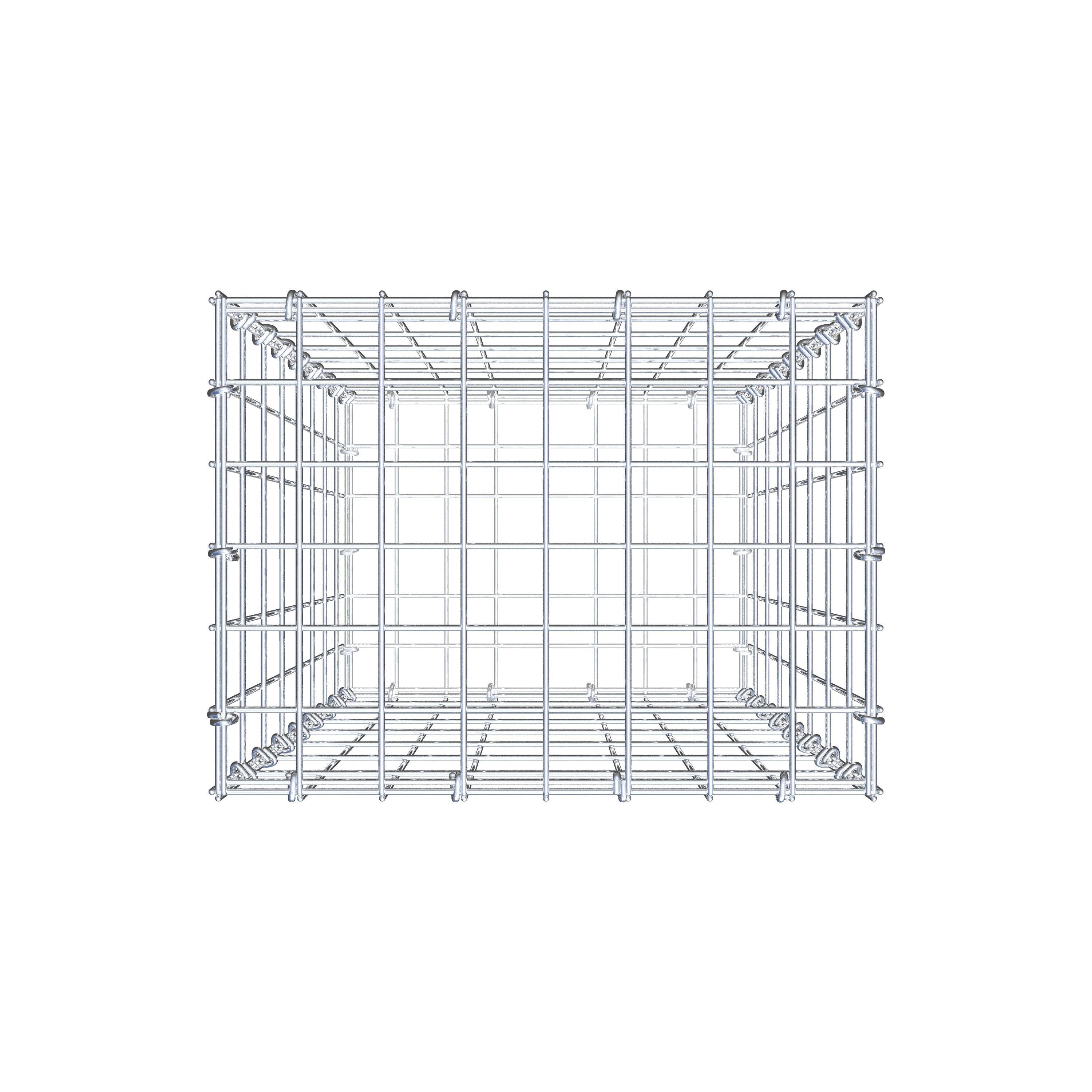 Gabion 80 cm x 40 cm x 30 cm (L x H x P), mailles 5 cm x 10 cm, anneau en C
