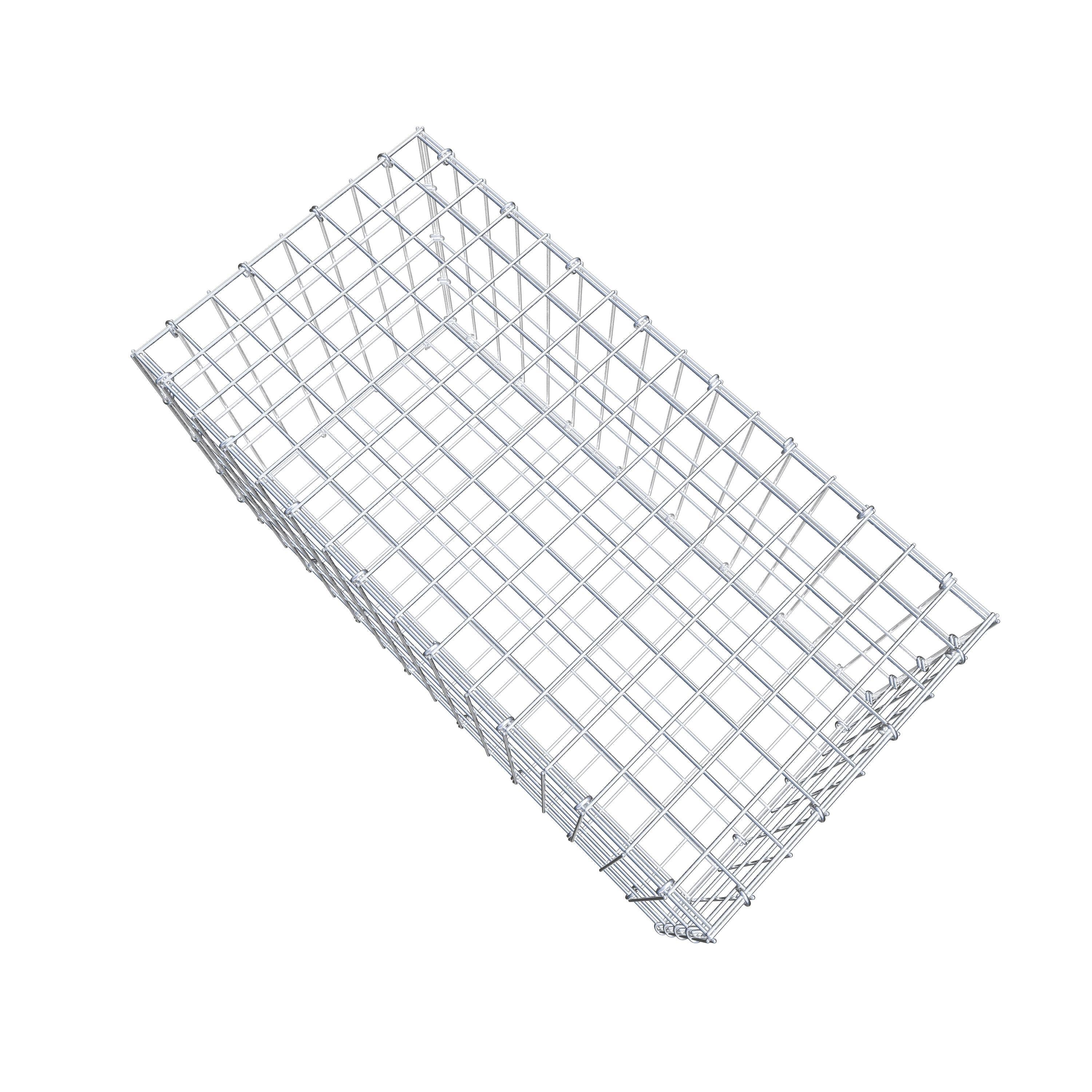Gabion 80 cm x 40 cm x 40 cm (L x H x P), mailles 5 cm x 10 cm, anneau en C