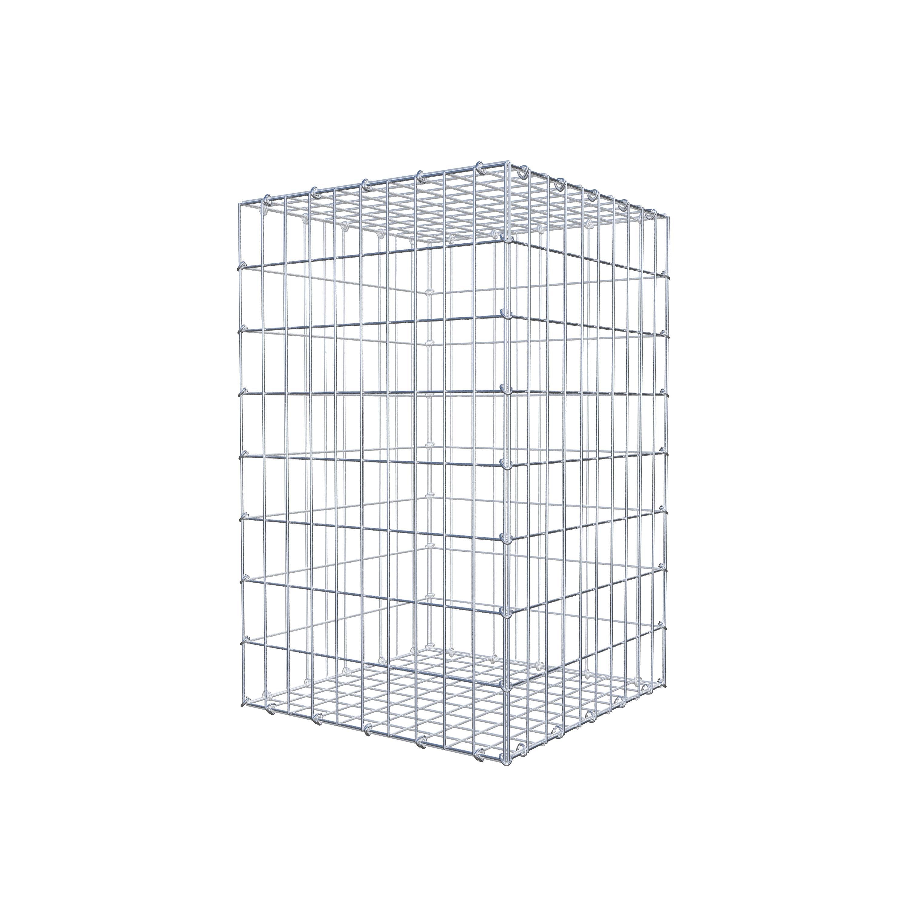 Gabion 80 cm x 50 cm x 50 cm (L x H x P), mailles 5 cm x 10 cm, anneau en C