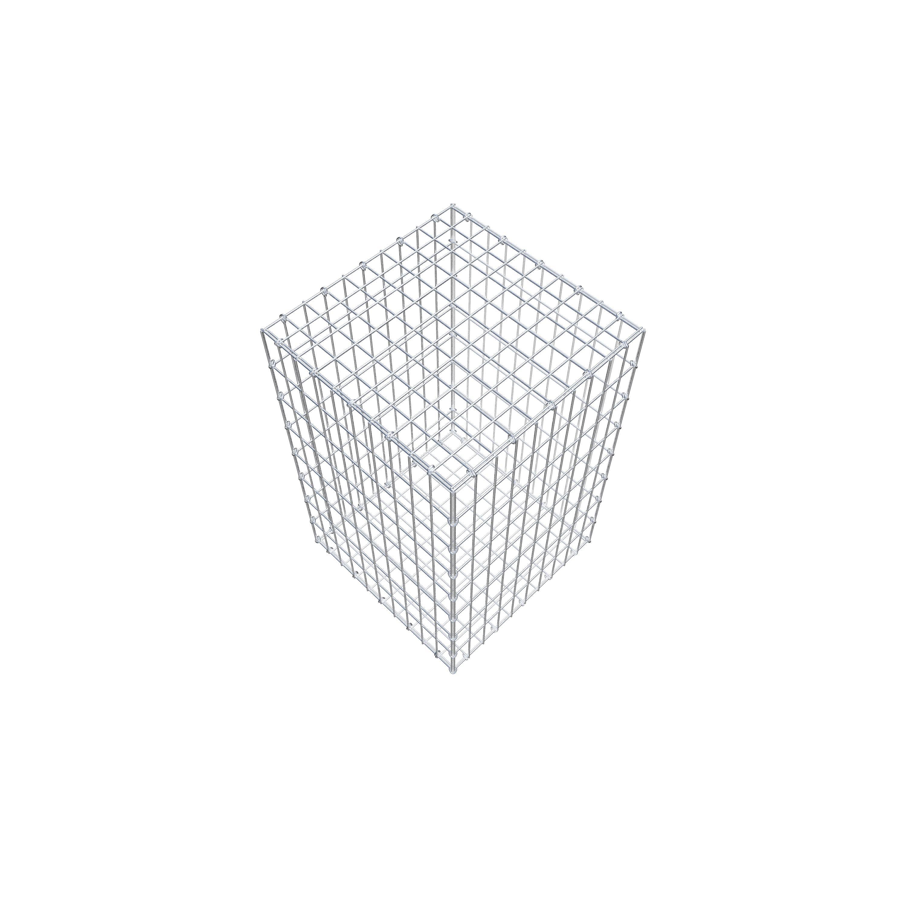 Gavión 80 cm x 50 cm x 50 cm (L x A x P), luz de malla 5 cm x 10 cm, anillo en C