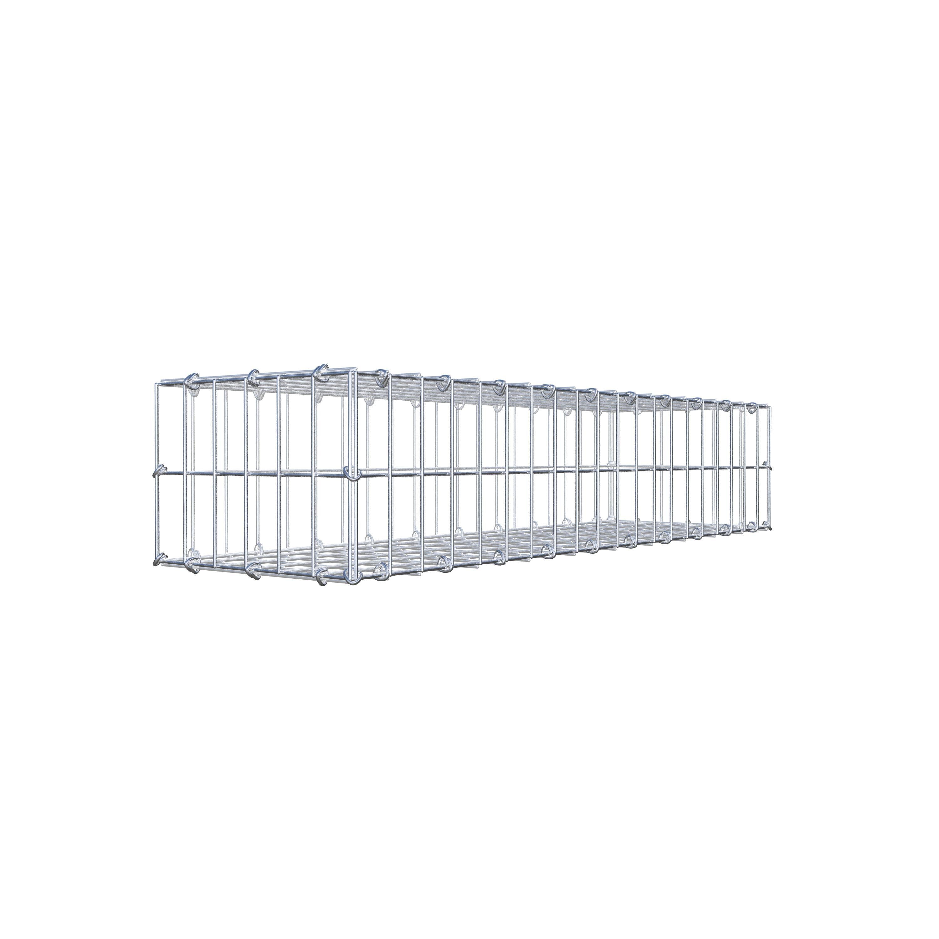 Gabion 100 cm x 20 cm x 30 cm (L x H x P), mailles 5 cm x 10 cm, anneau en C