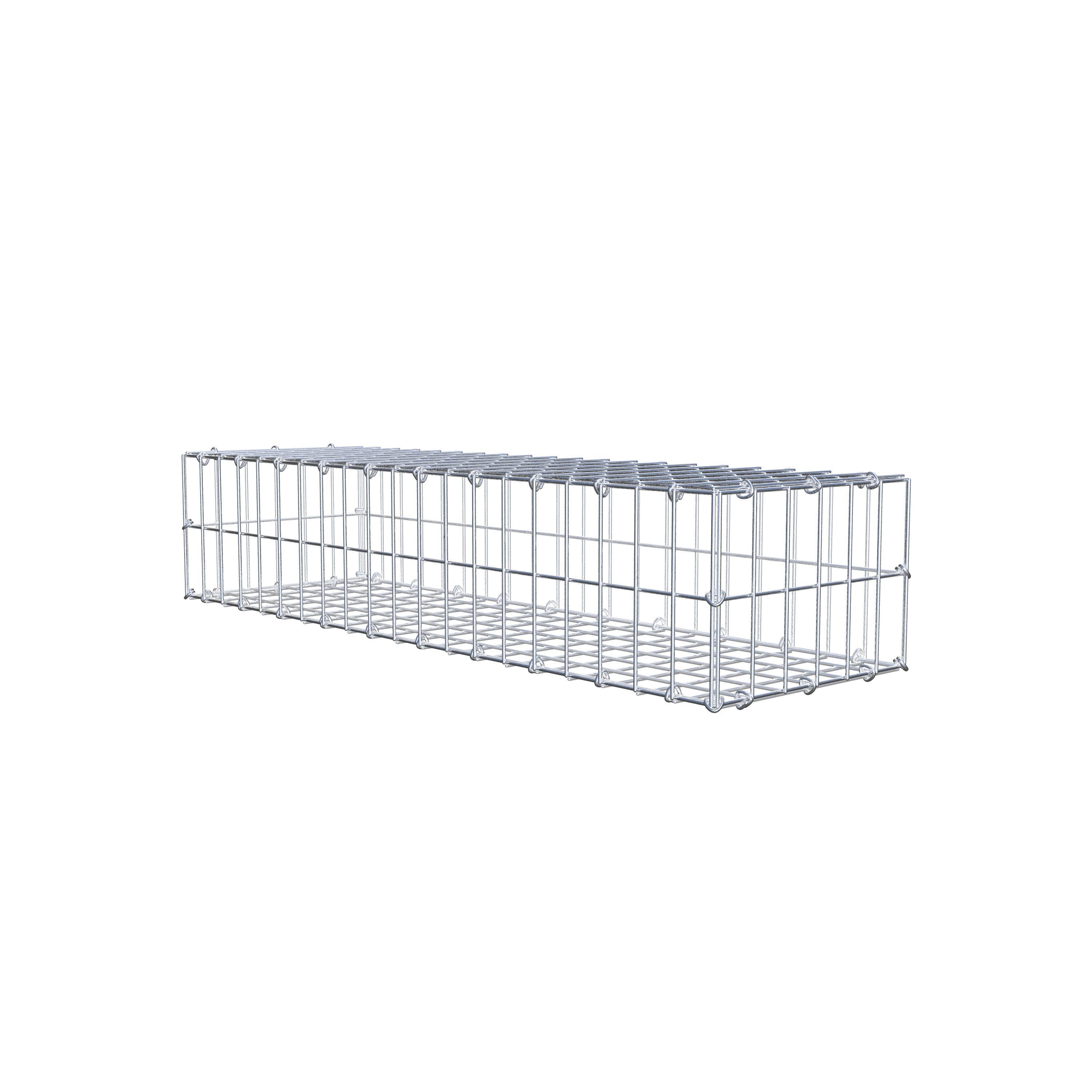 Gabion 100 cm x 20 cm x 30 cm (L x H x P), mailles 5 cm x 10 cm, anneau en C