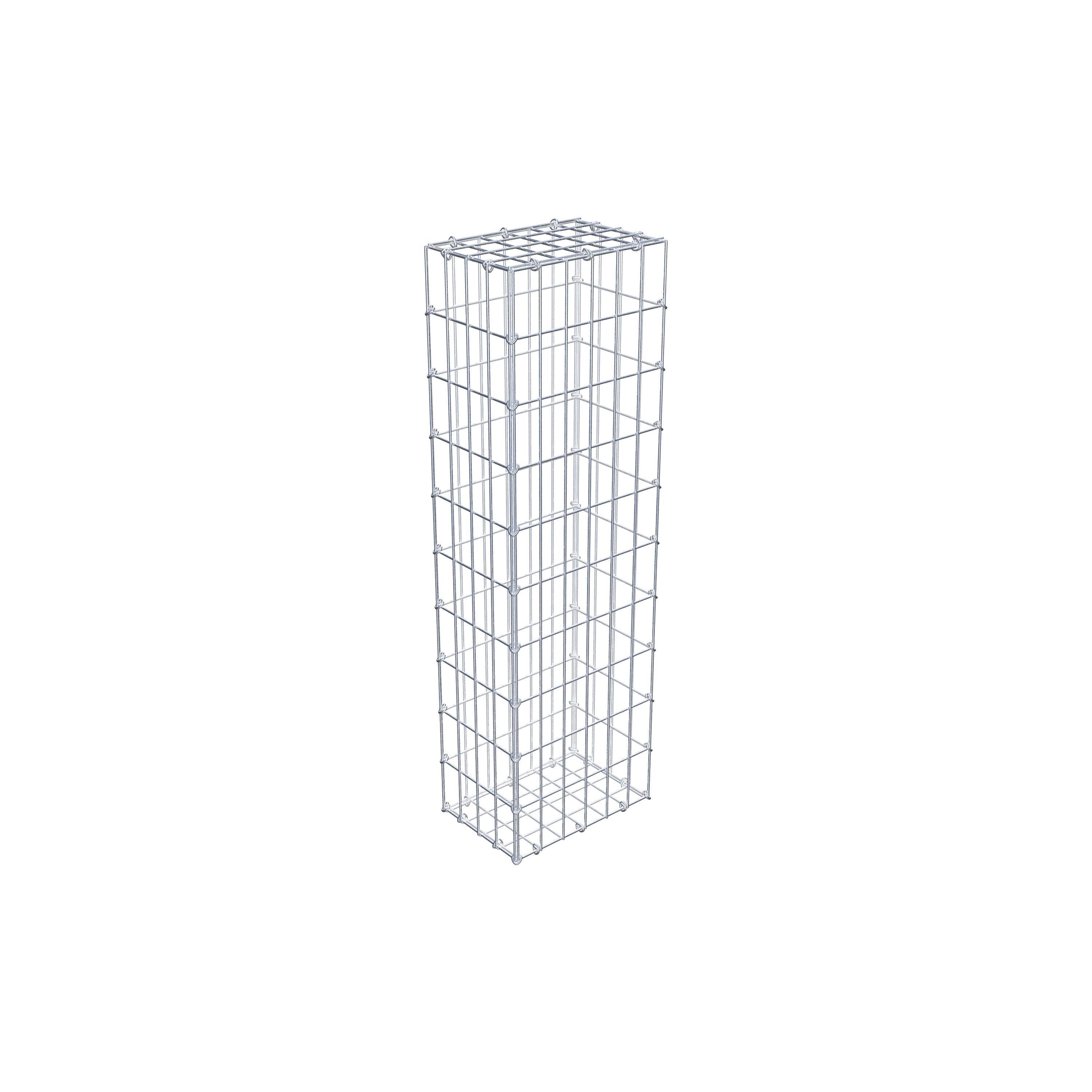 Gabion 100 cm x 20 cm x 30 cm (L x H x P), mailles 5 cm x 10 cm, anneau en C