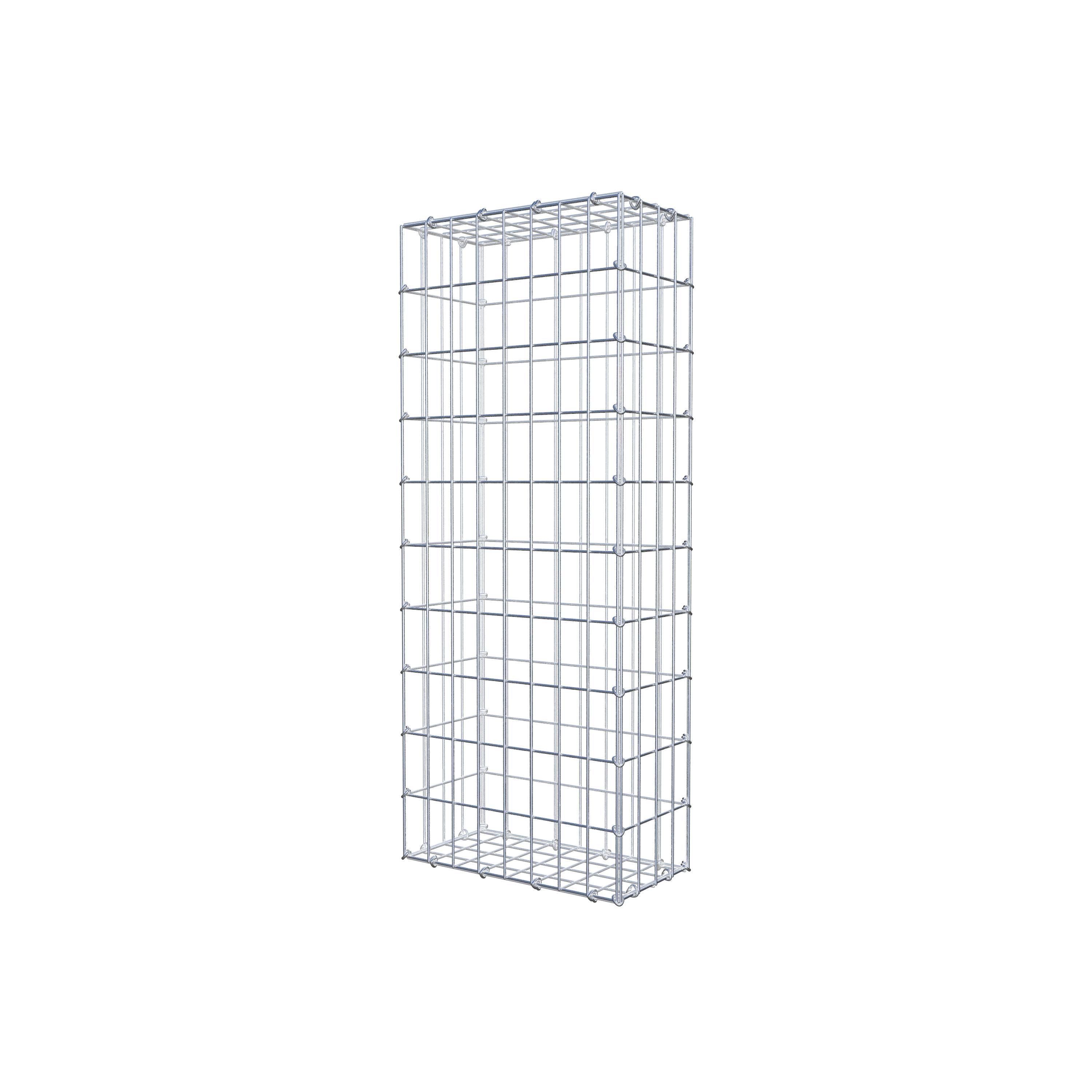 Gabion 100 cm x 20 cm x 40 cm (L x H x P), mailles 5 cm x 10 cm, anneau en C