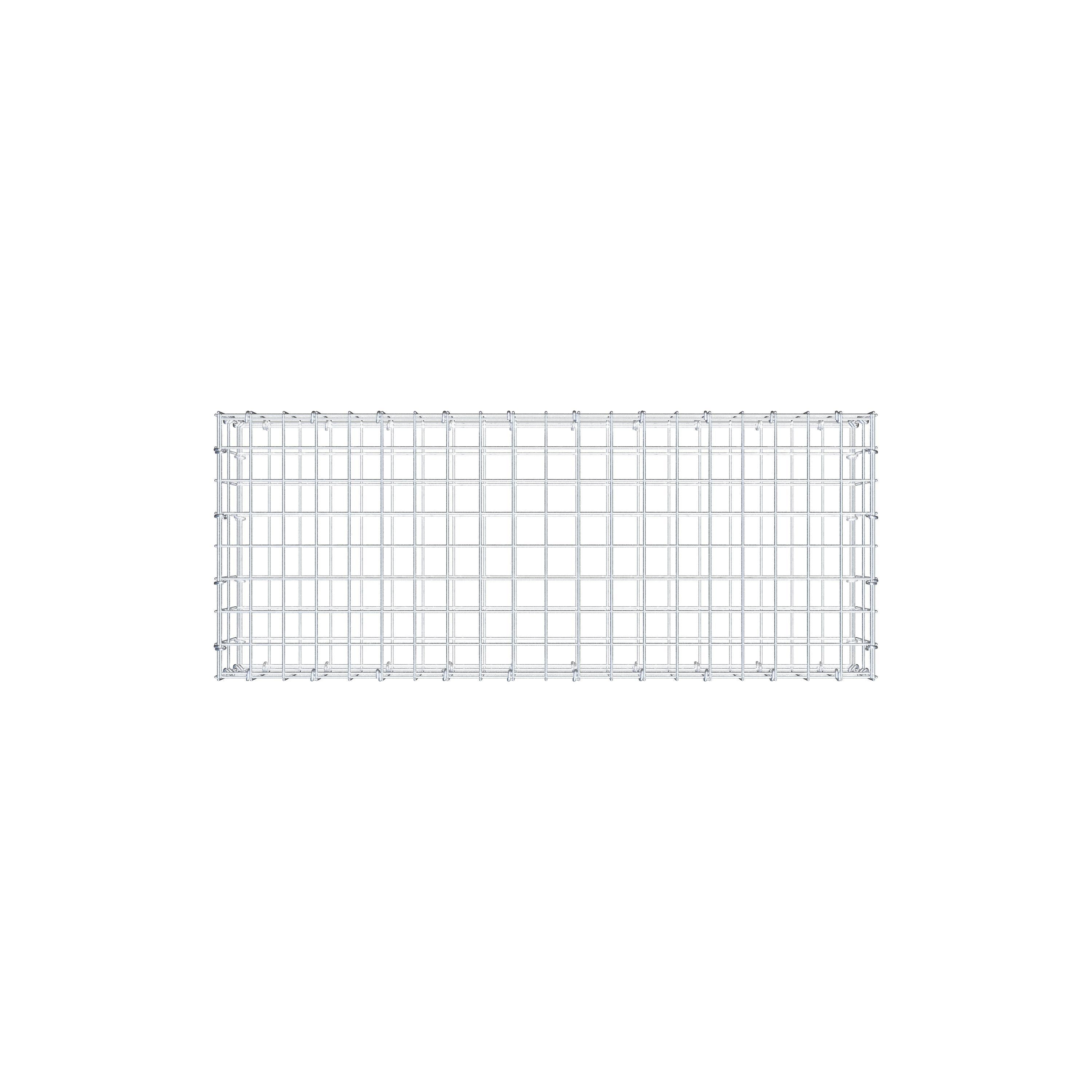 Gabion 100 cm x 20 cm x 40 cm (L x H x D), maskstorlek 5 cm x 10 cm, C-ring