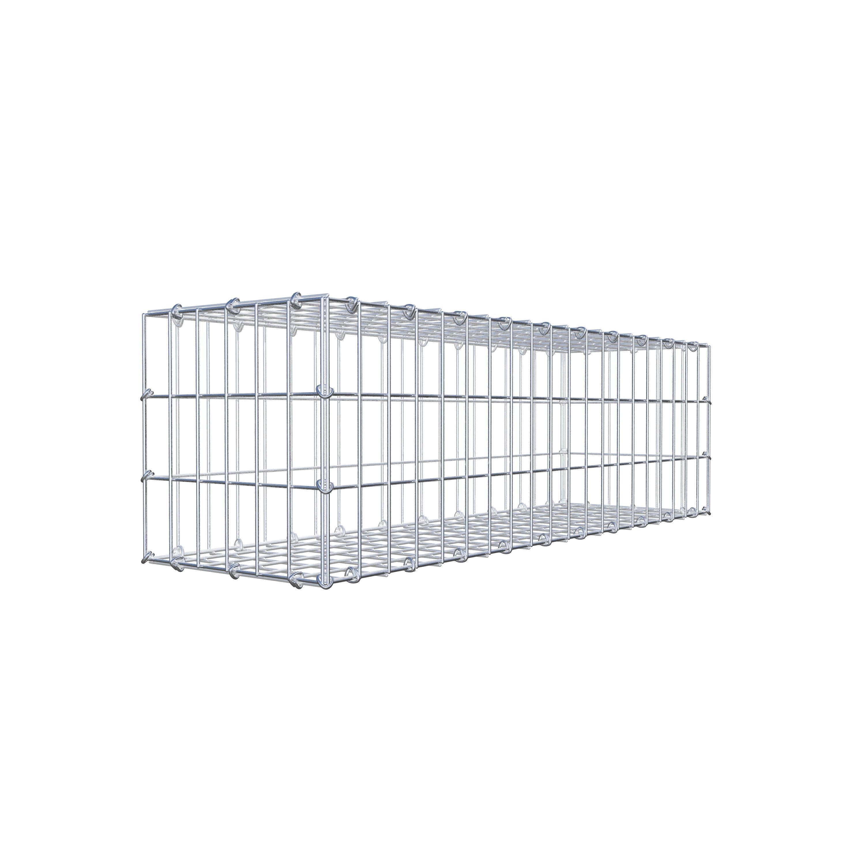 Gabião 100 cm x 30 cm x 30 cm (C x A x P), malhagem 5 cm x 10 cm, anel C