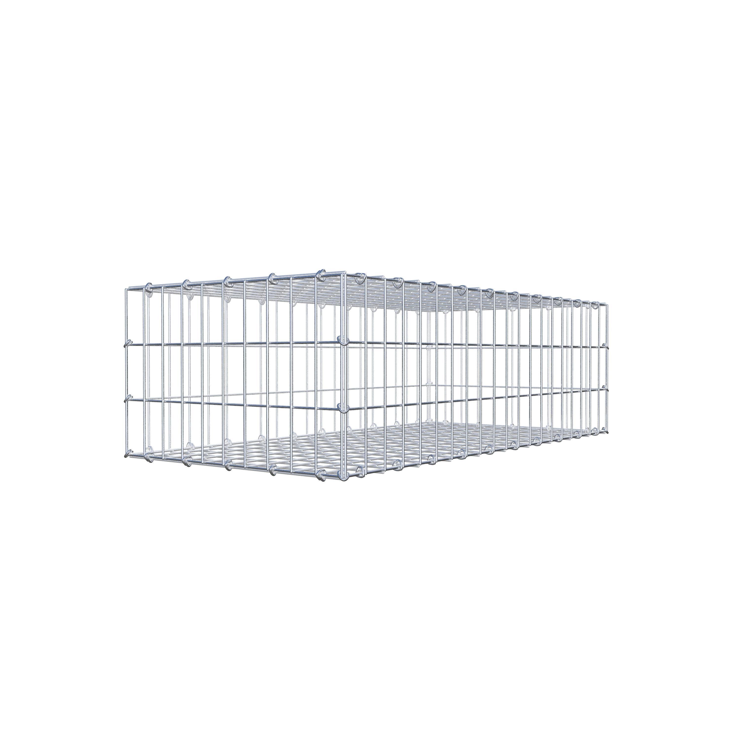 Gabion 100 cm x 30 cm x 50 cm (L x H x P), mailles 5 cm x 10 cm, anneau en C