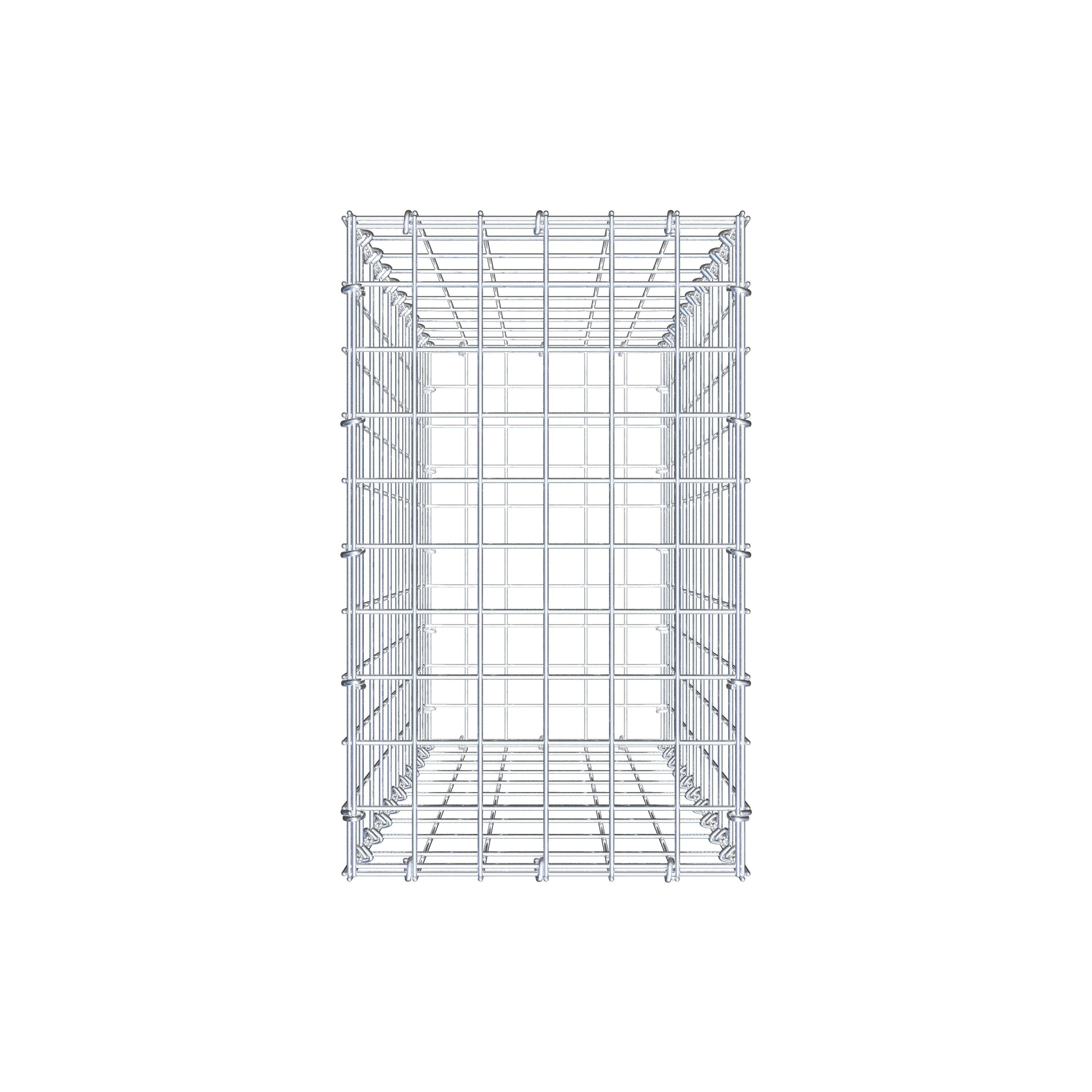 Gabion 100 cm x 30 cm x 50 cm (L x H x P), mailles 5 cm x 10 cm, anneau en C