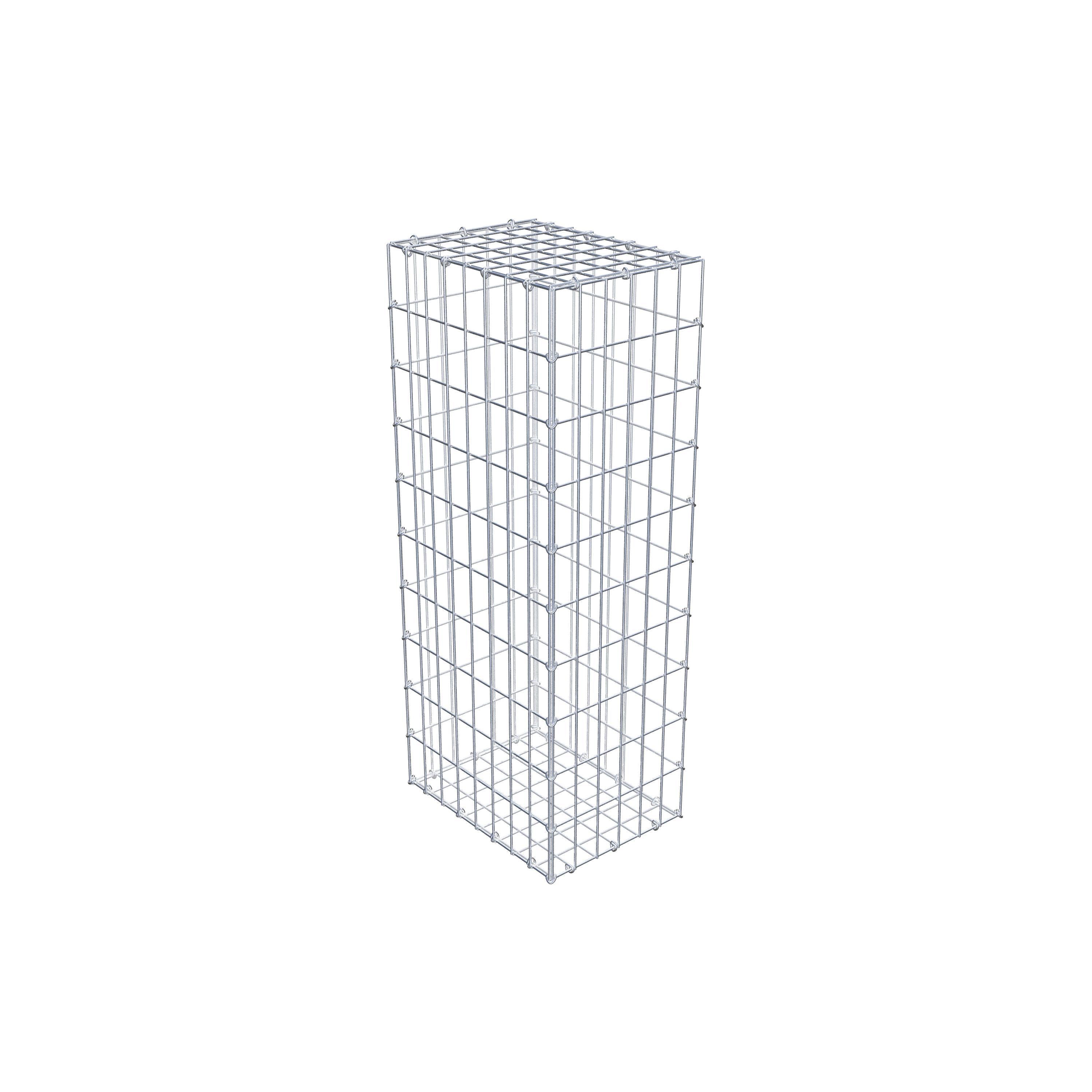 Gabion 100 cm x 40 cm x 30 cm (L x H x P), mailles 5 cm x 10 cm, anneau en C
