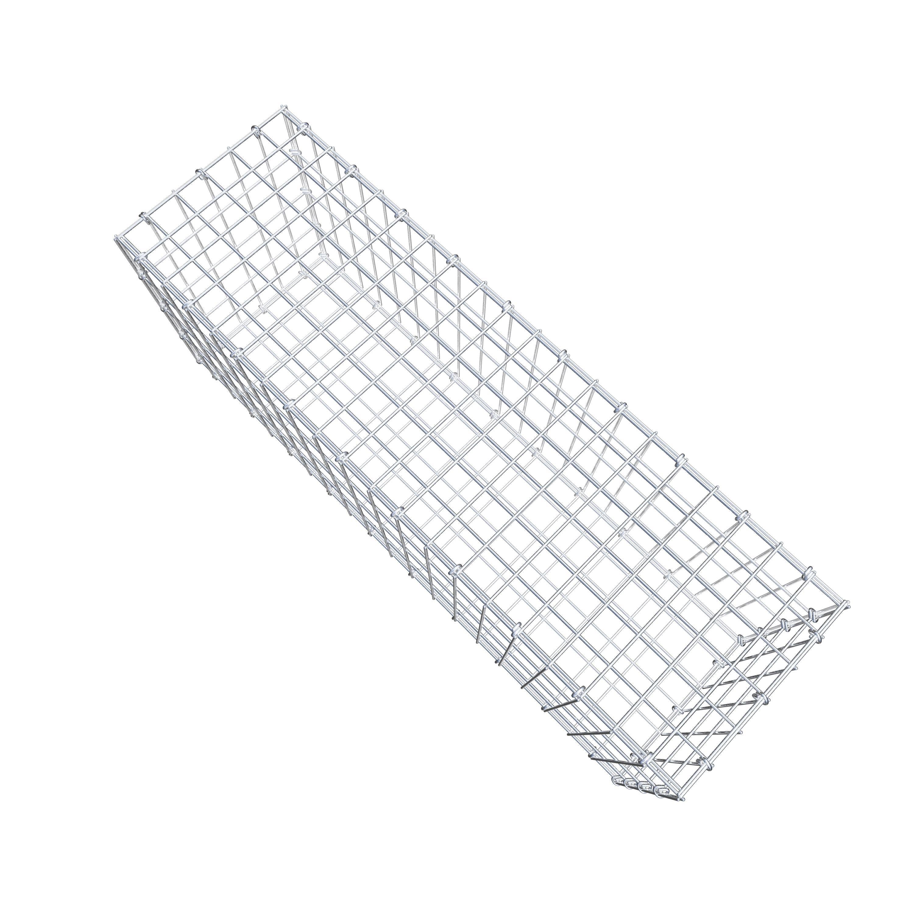 Gabion 100 cm x 40 cm x 30 cm (L x H x P), mailles 5 cm x 10 cm, anneau en C