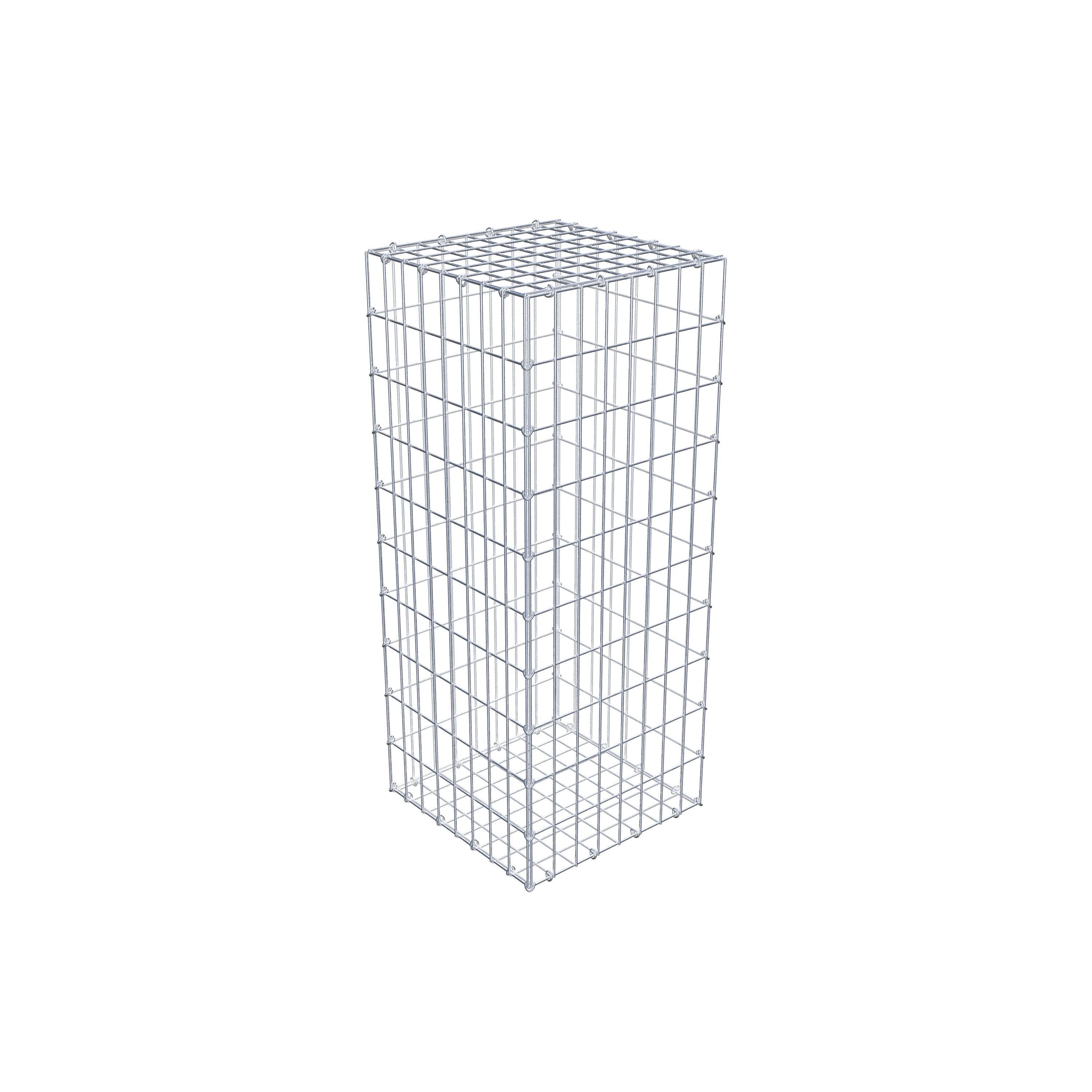 Gabion 100 cm x 40 cm x 40 cm (L x H x P), mailles 5 cm x 10 cm, anneau en C